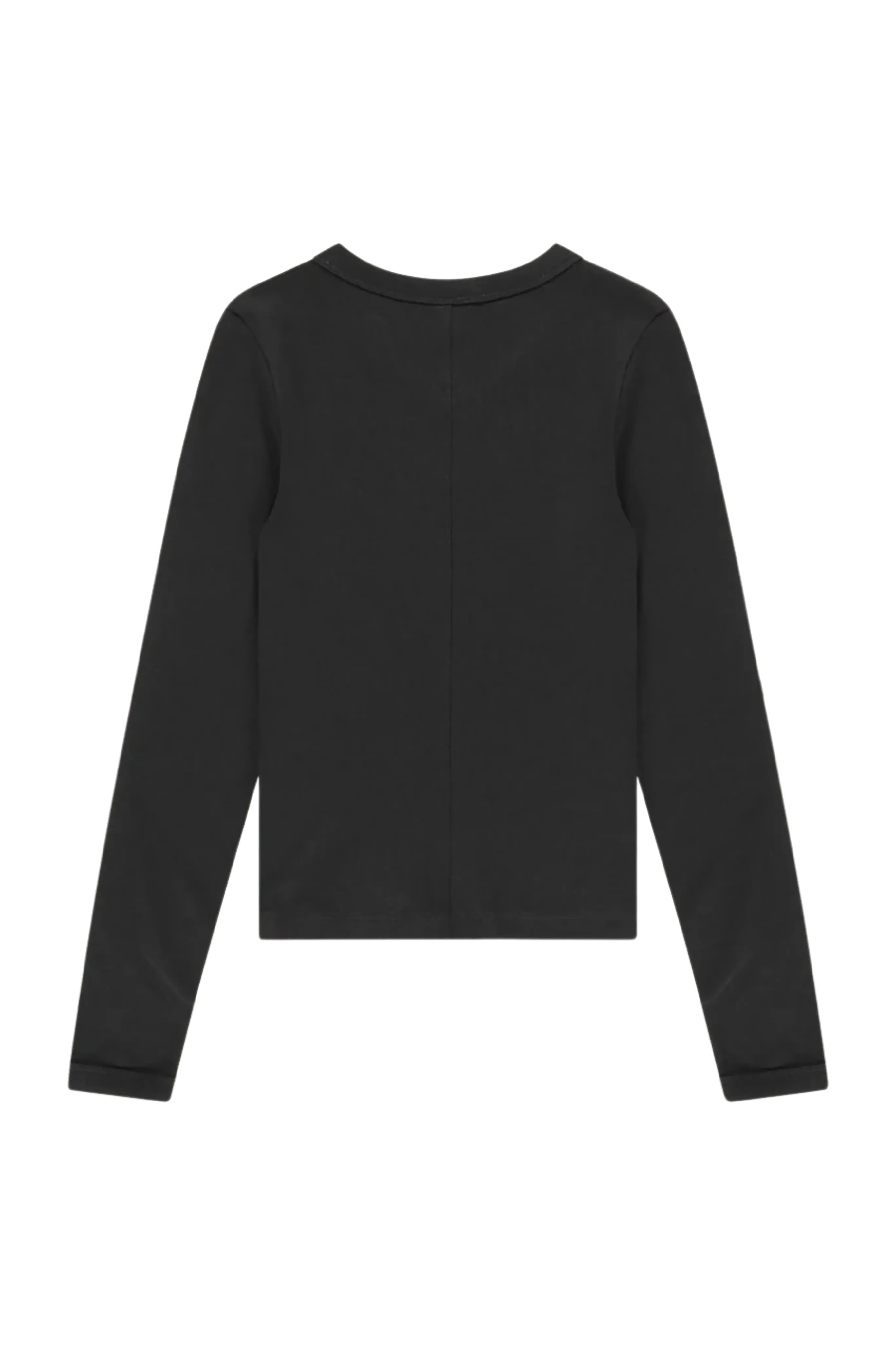 Jill Long Sleeve Tee in Black NonScratchyLining Reinforced Shoulder Seams