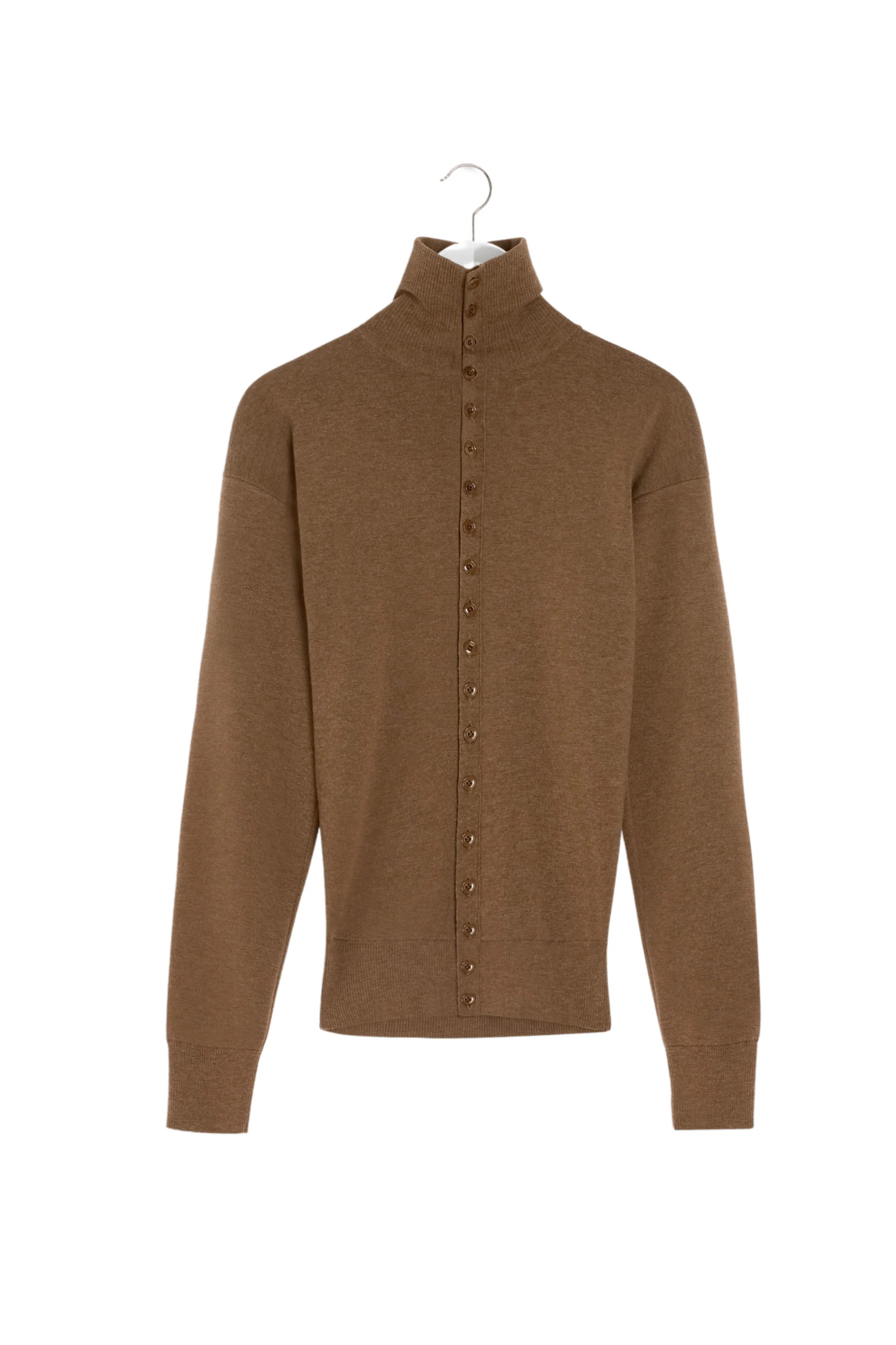 Buttoned Fitted Cardigan Flexible Layer