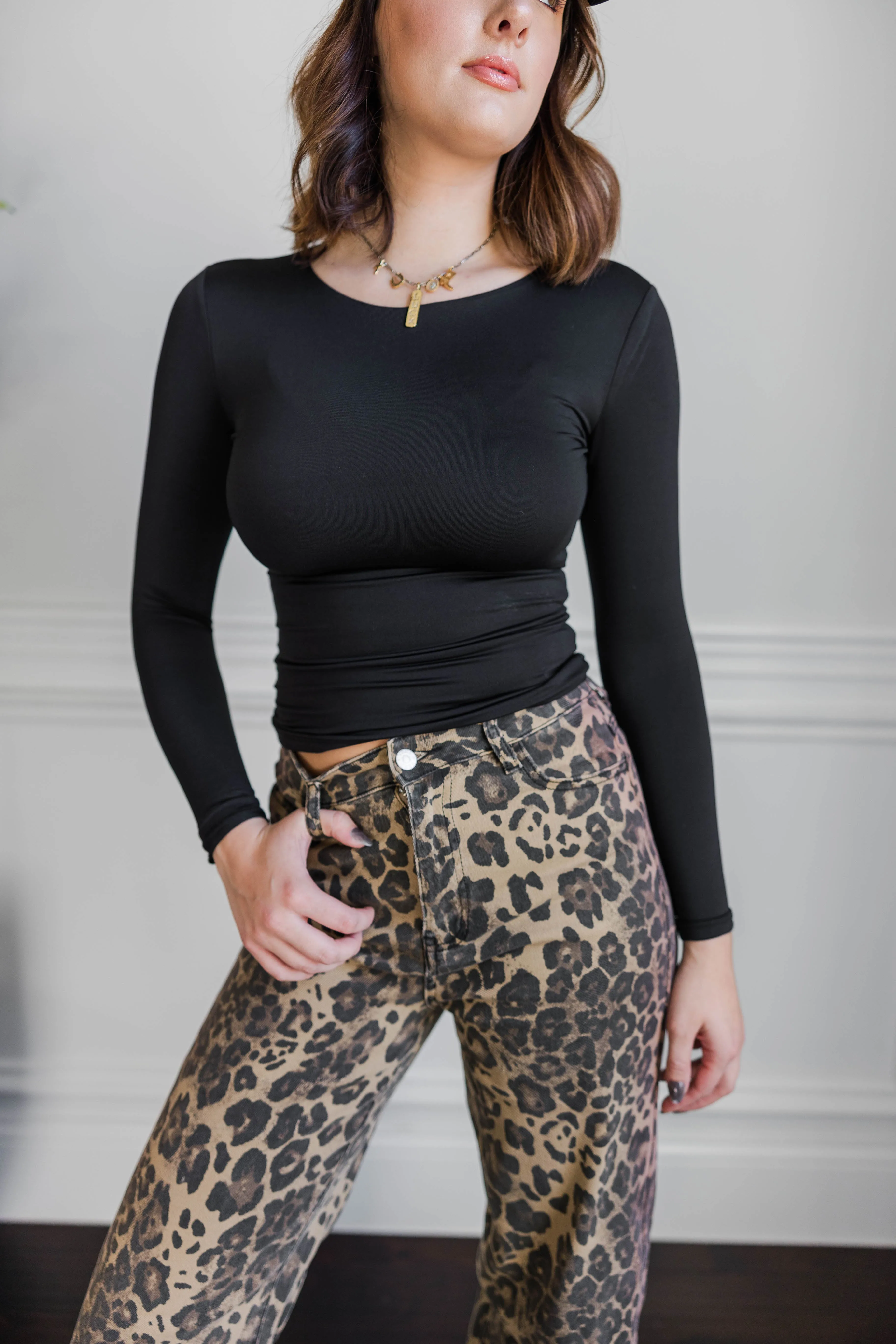 Blackout Seamless High Neck Top High Density Weave