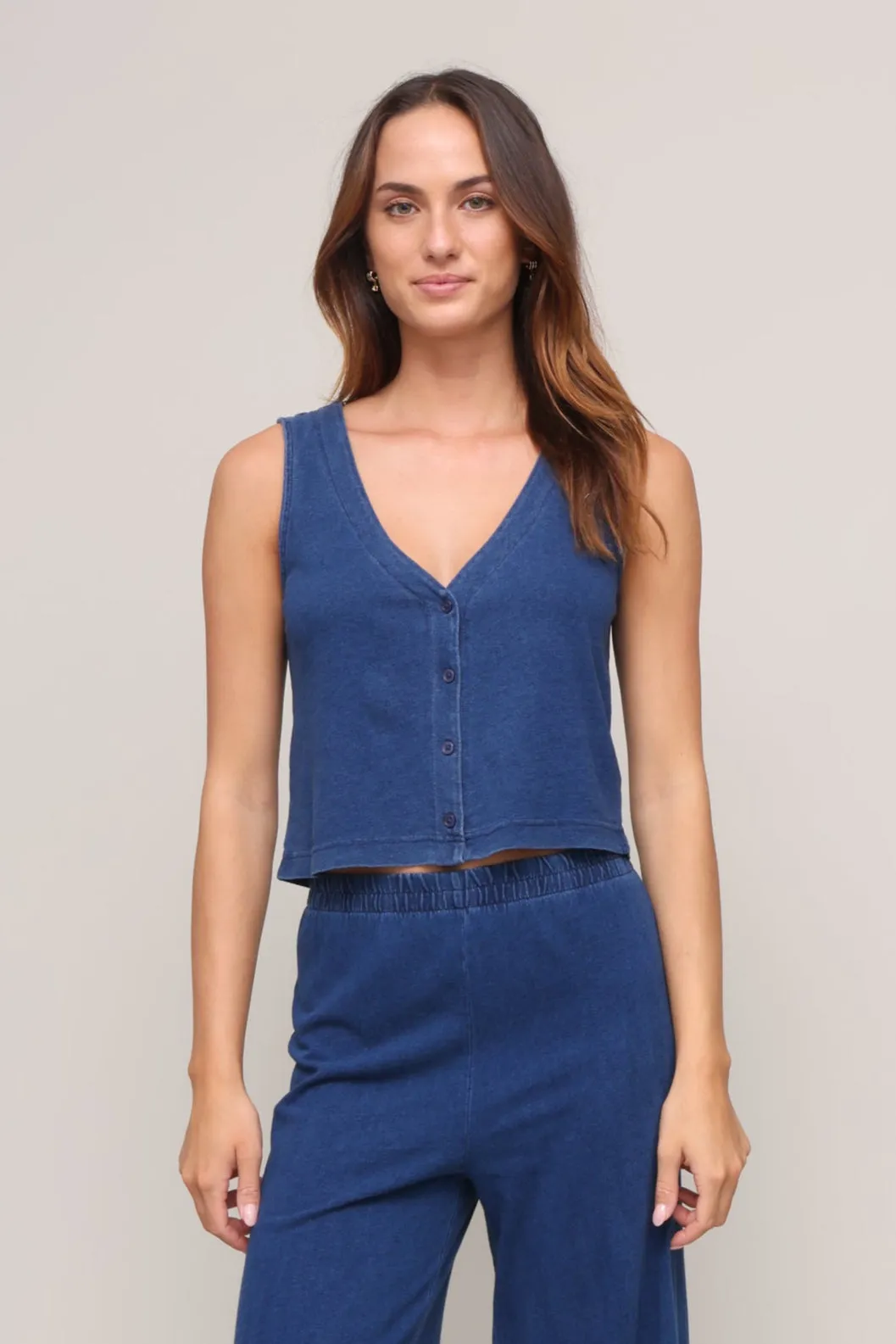 Solace Jersey Denim Top Double Faced Jersey Knit