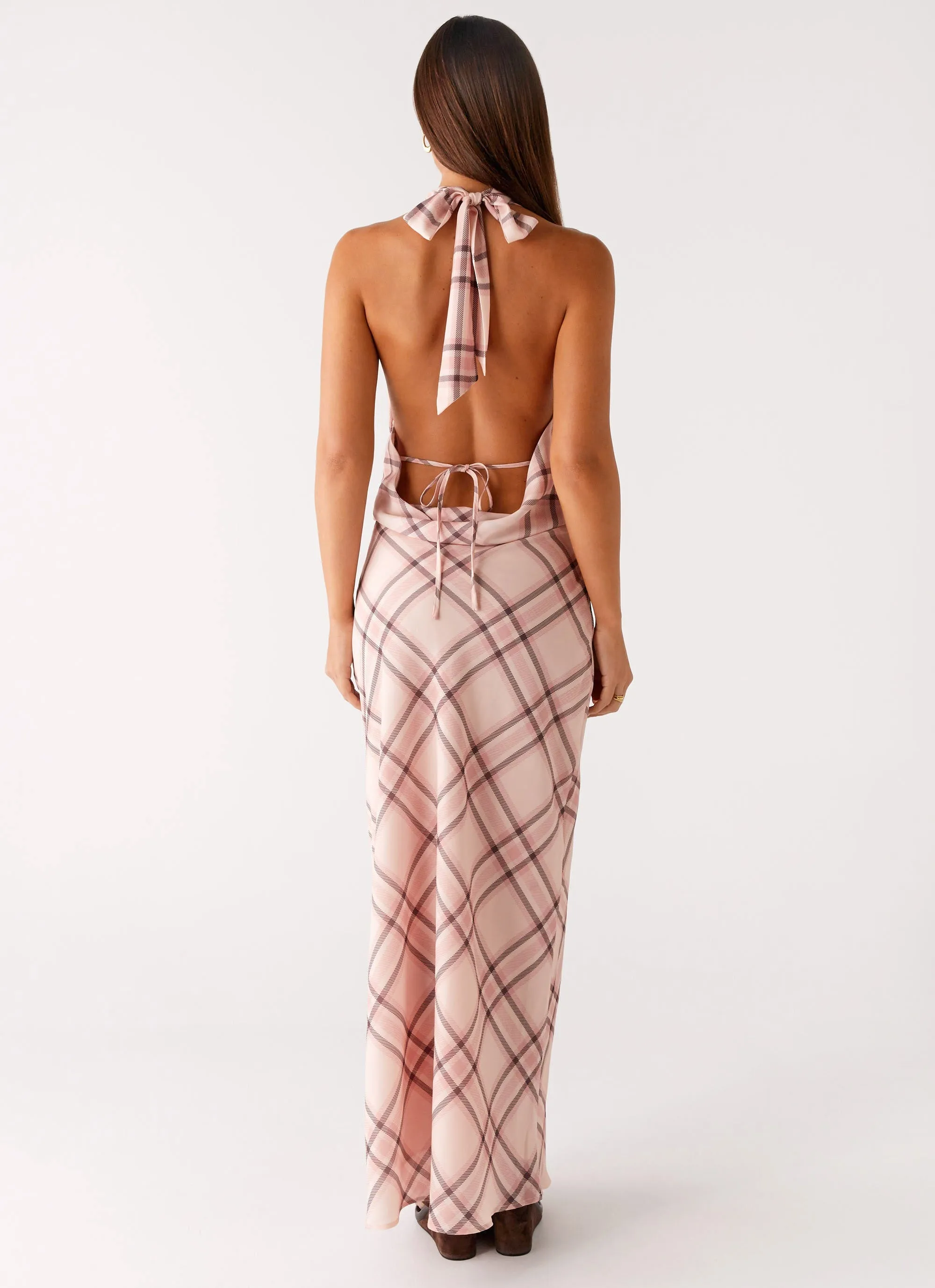 Muse Maxi Dress - Pink Check Smart Layering Classic Layers