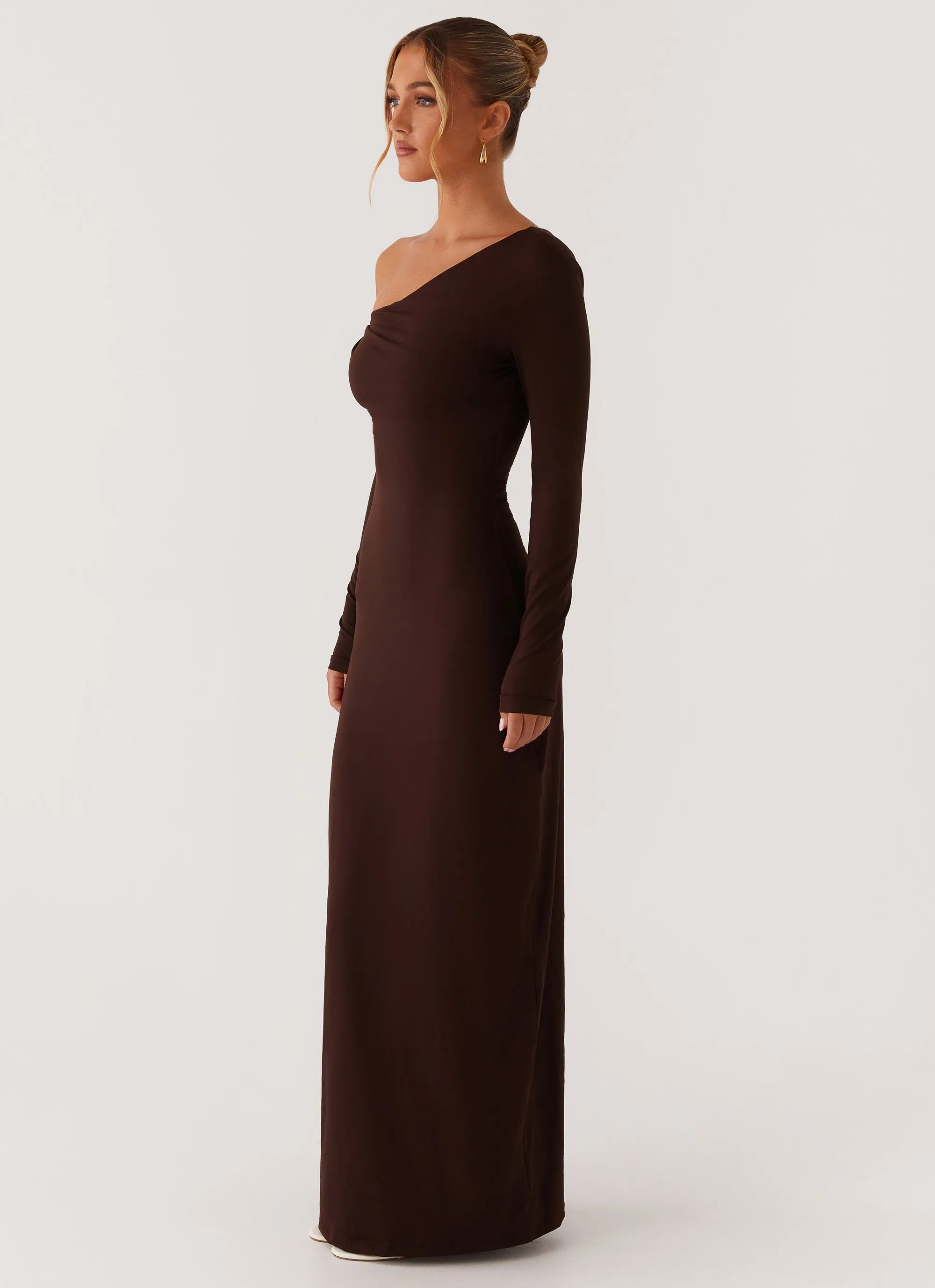 Bright Petal Timeless Comfort Wear Jordana Twist Maxi Dress - Brown