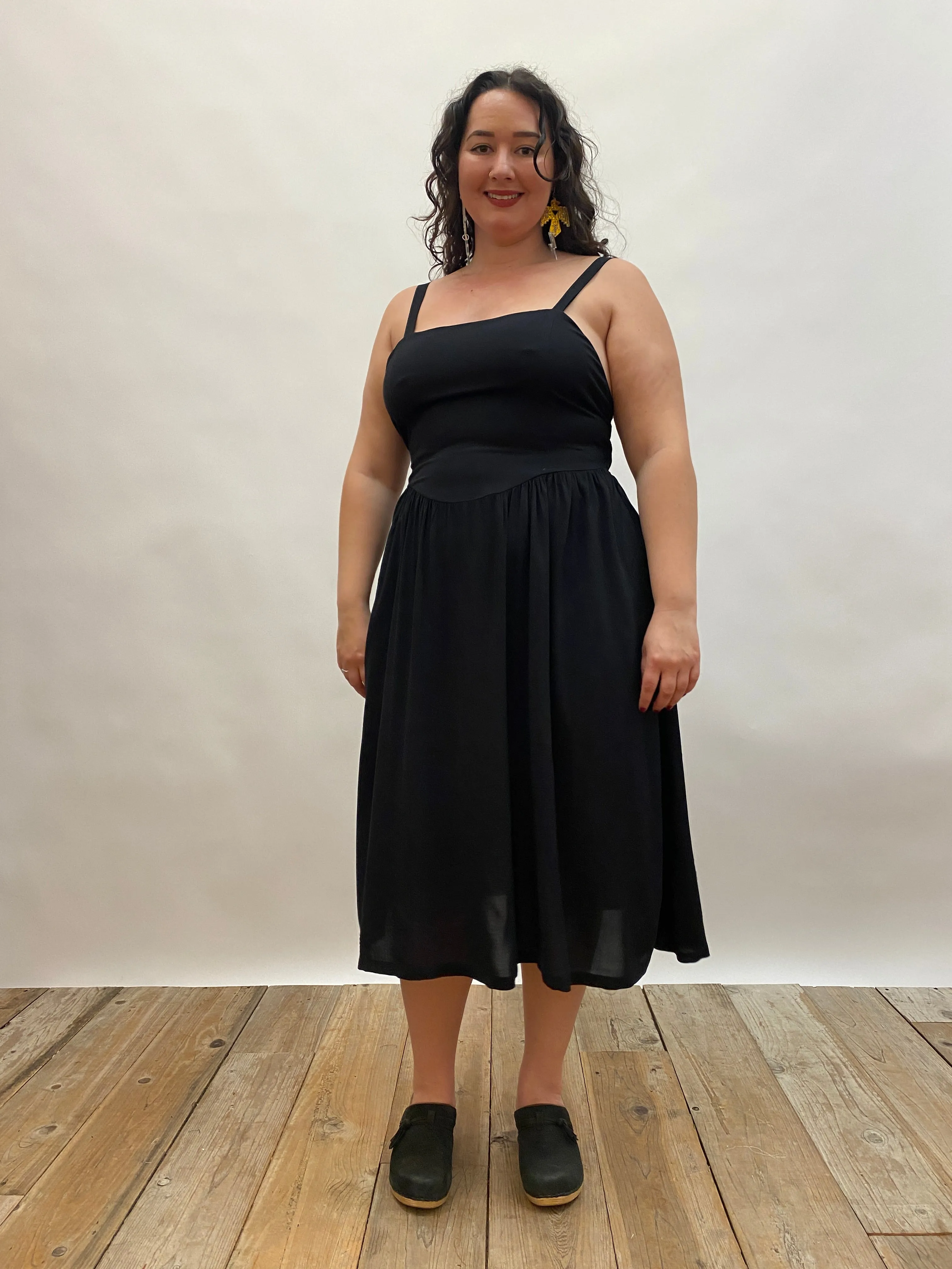 Fresh Form Myrah Dress in Black Challis