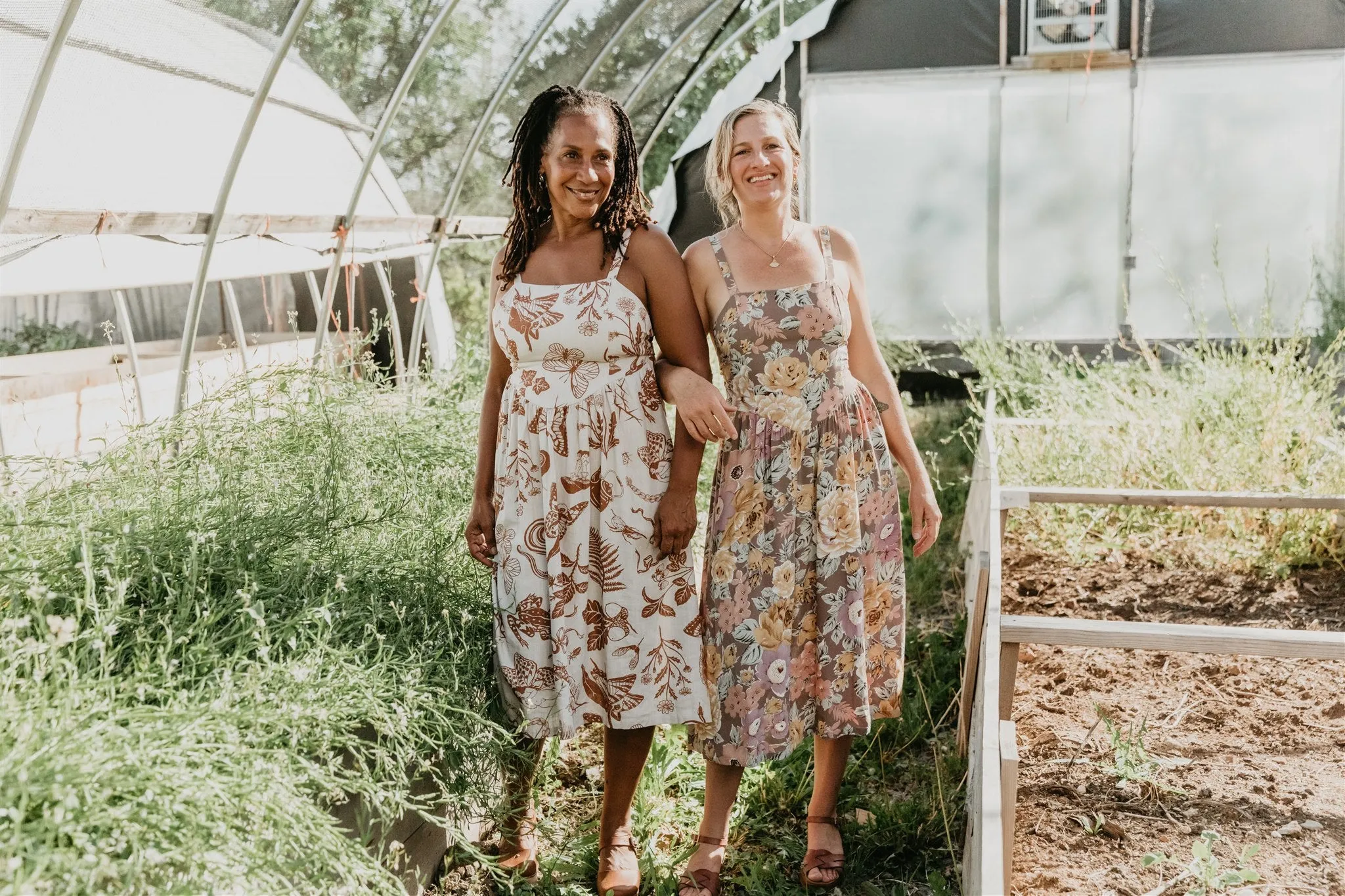 Walk Easy Perfect Cut Myrah Dress in Muted Floral Crepe