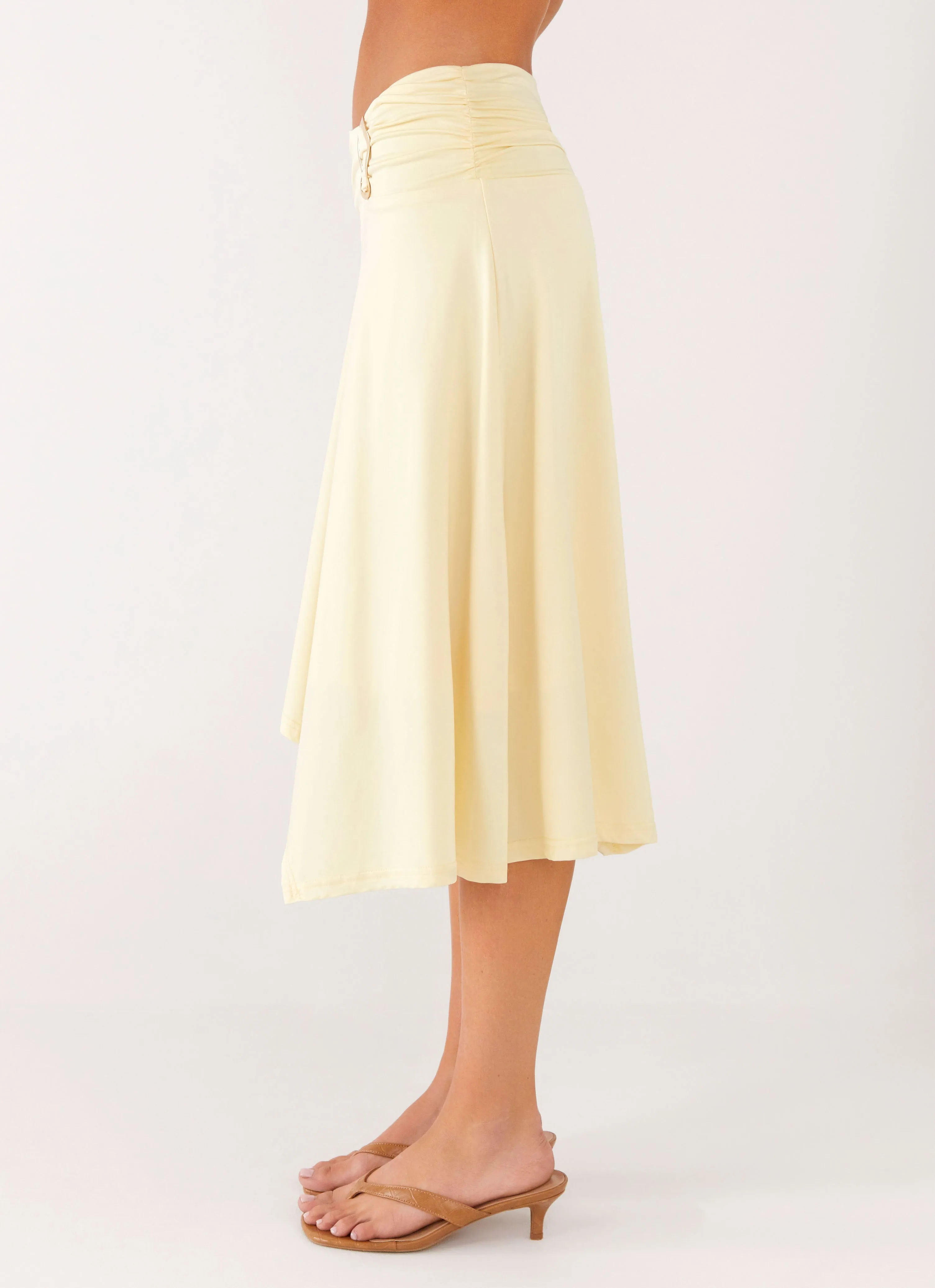 Brisa Midi Skirt - Butter Comfy Look Water Repellent Finish