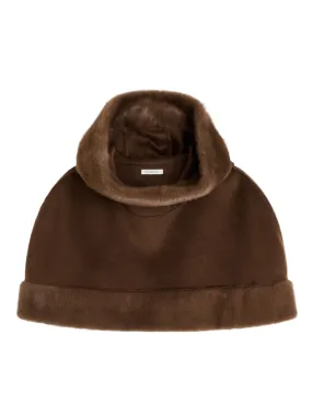 Marta Wool Cape in Carafe Layered construction