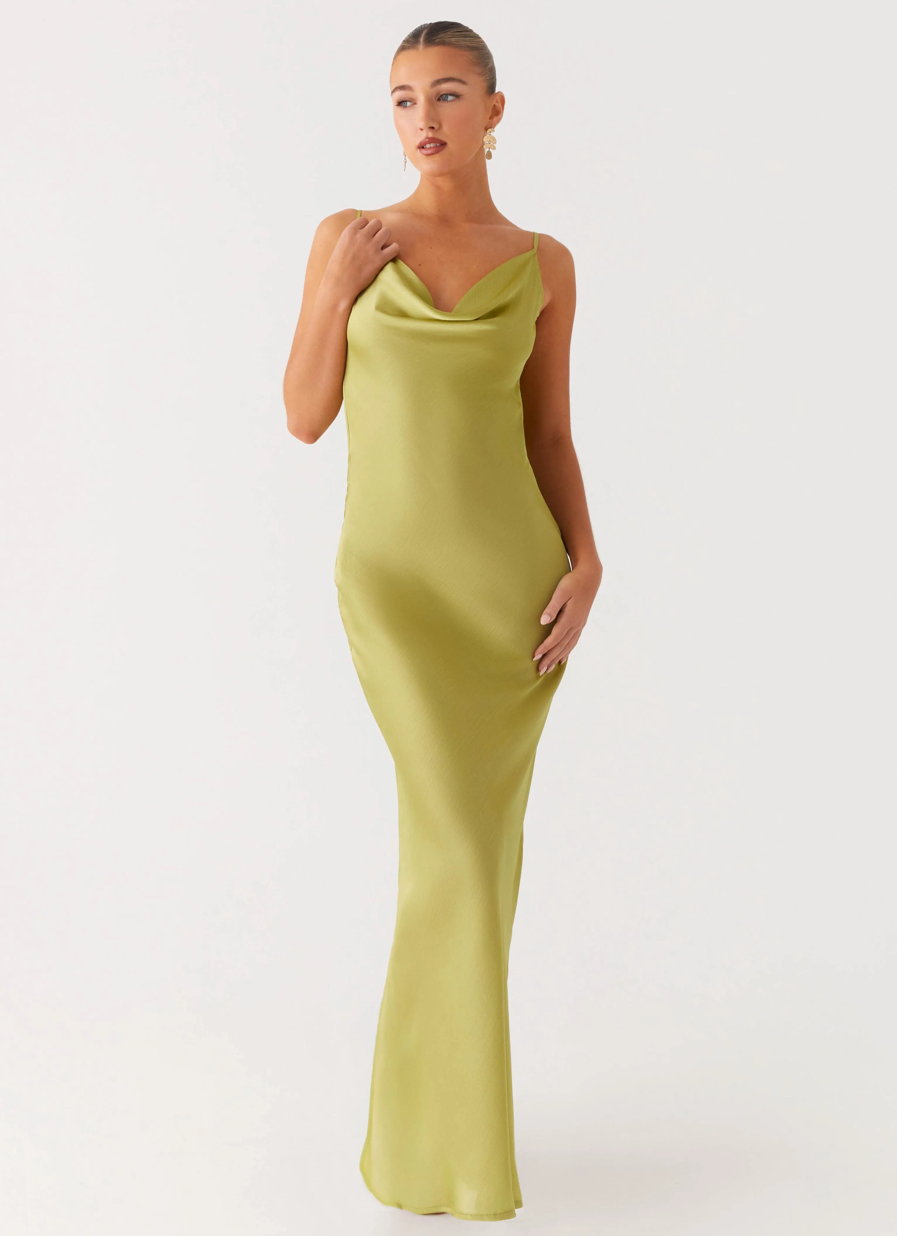 Jade Escape Maxi Dress - Lime Cut-Out-Detail All-Purpose Comfort