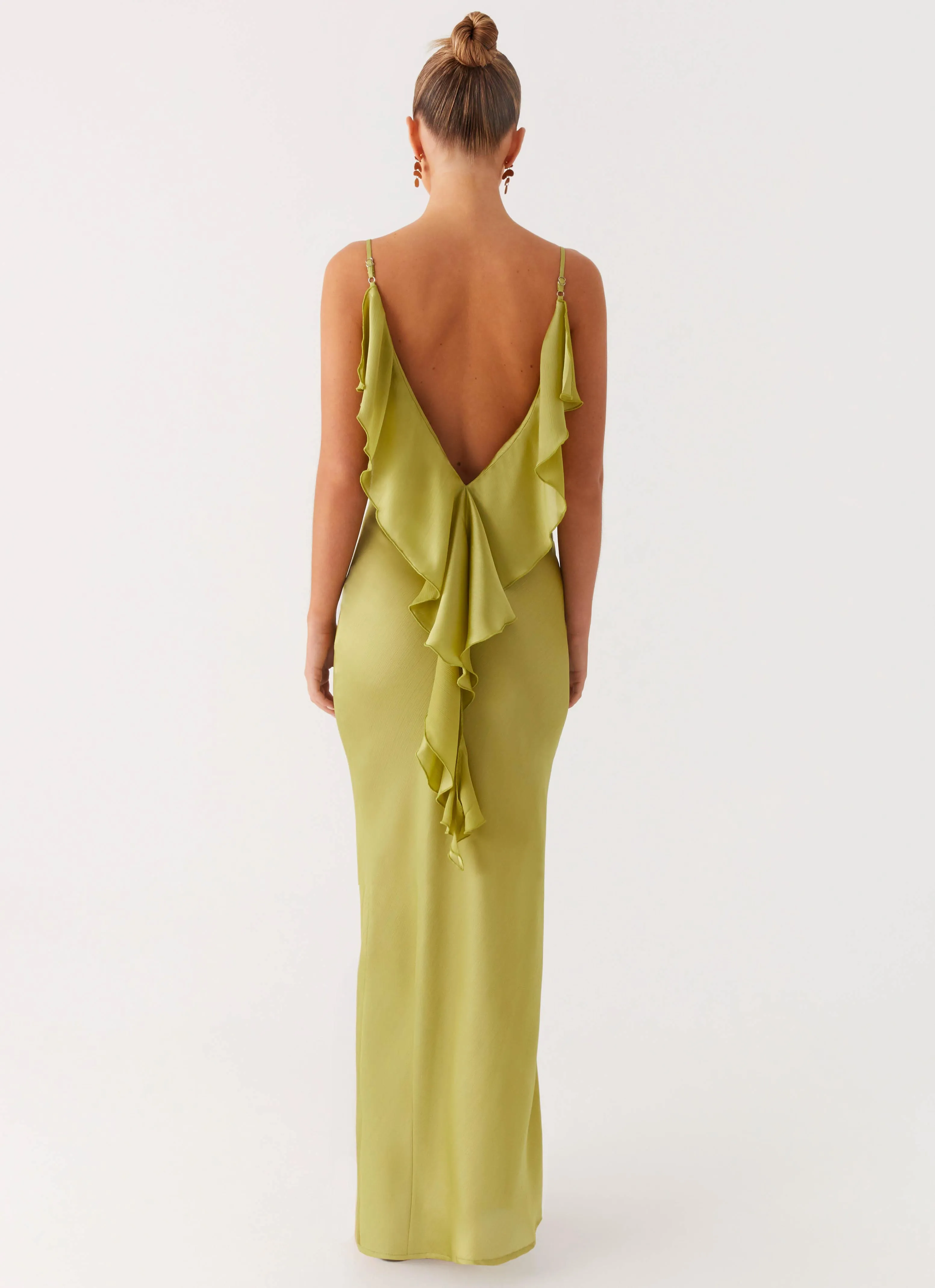 Jade Escape Maxi Dress - Lime Flattering Layers Cozy Balance