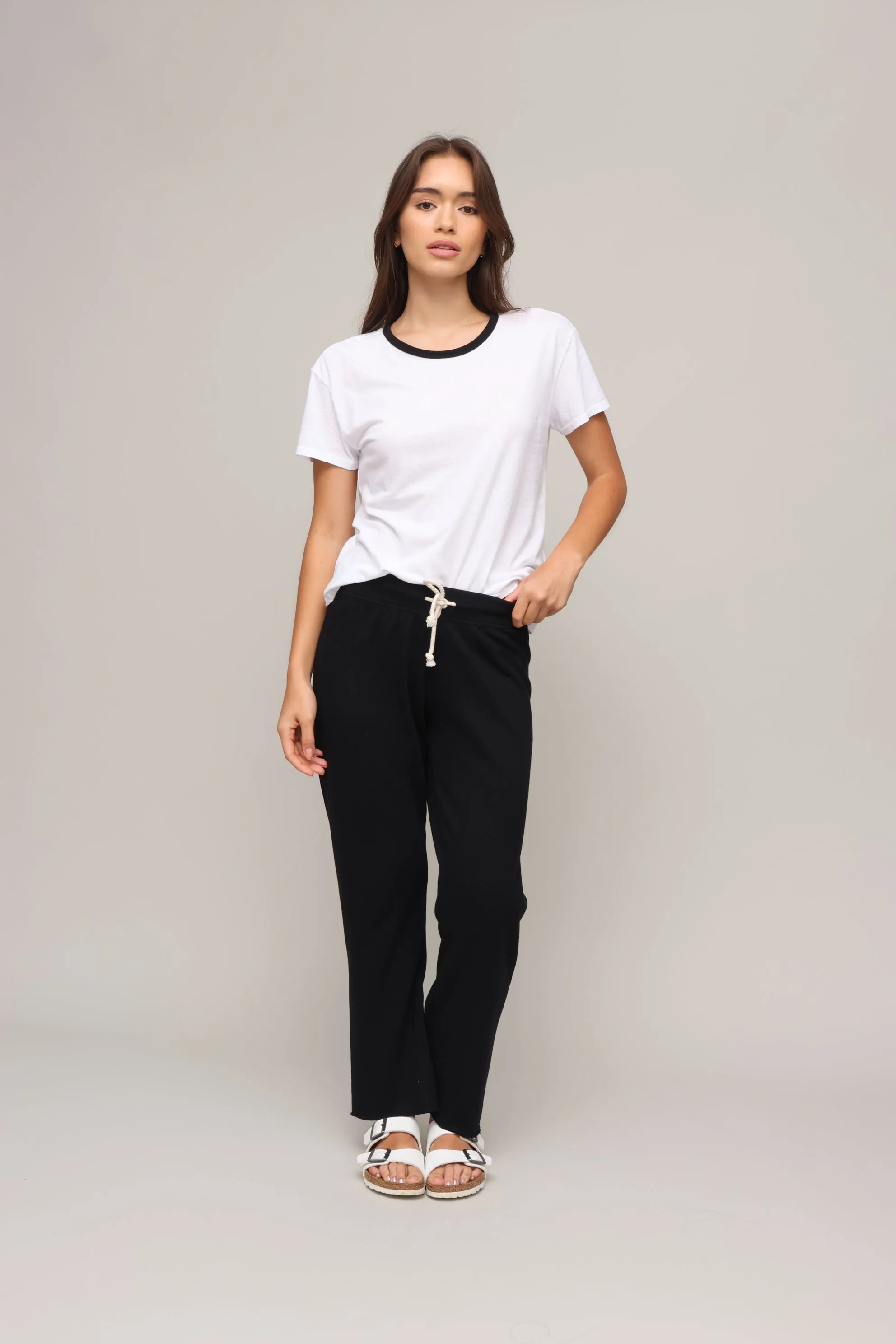 Double Layered Fabric V-neck Blouse Keys Ringer Crew Neck