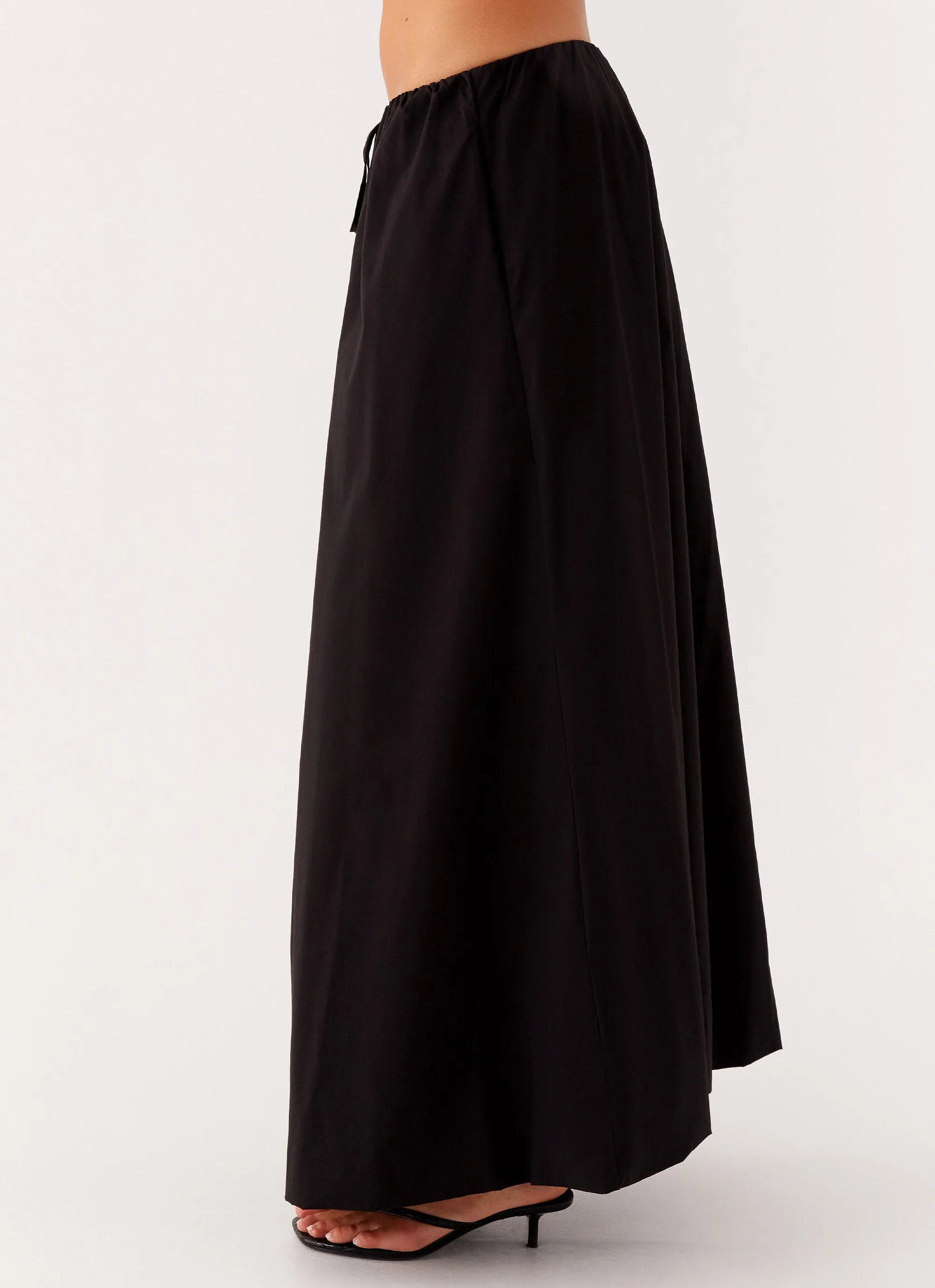 Cheryl Maxi Skirt - Black Wrap style Heritage Brand