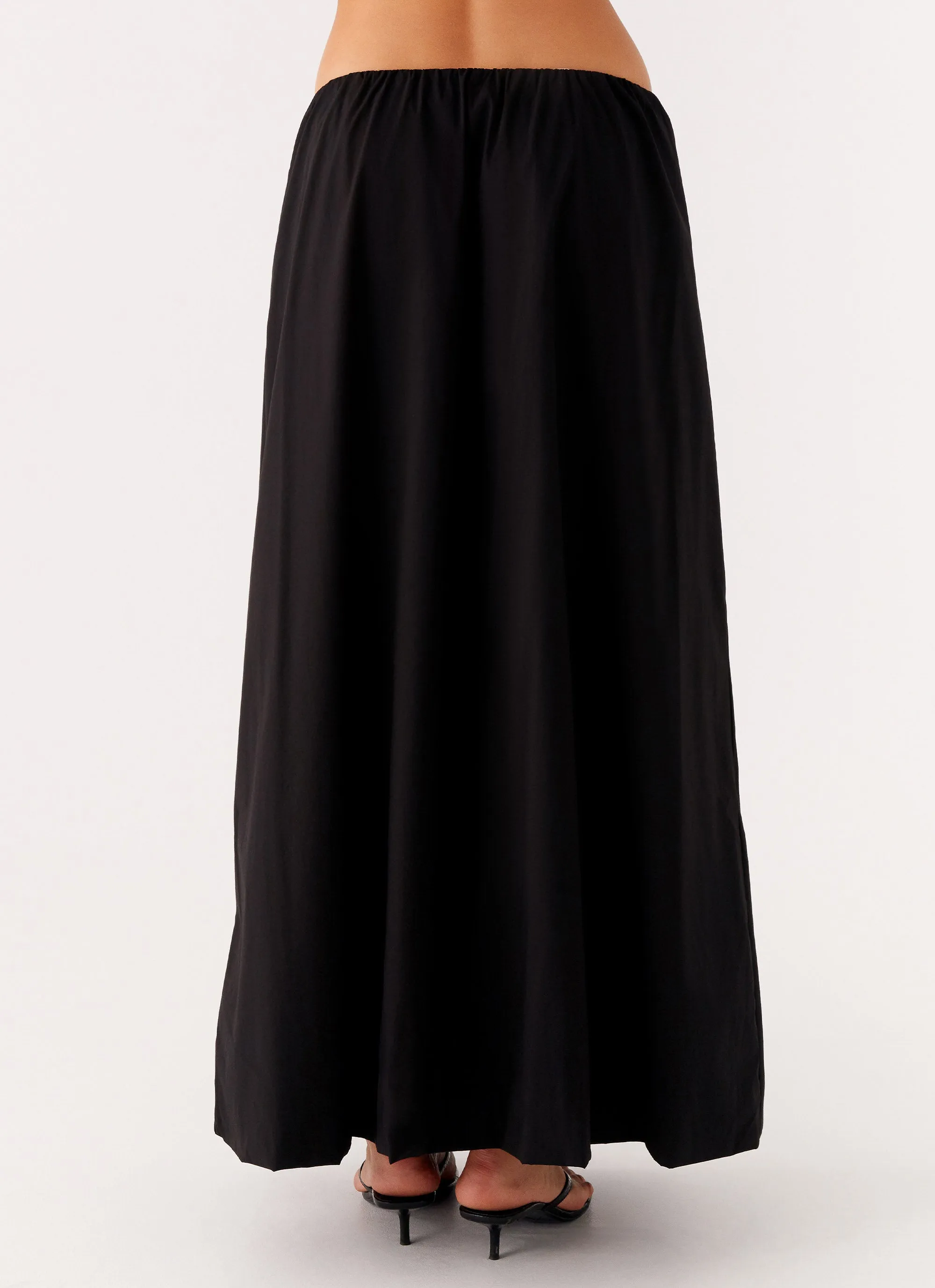 Cheryl Maxi Skirt - Black Cozy Feel