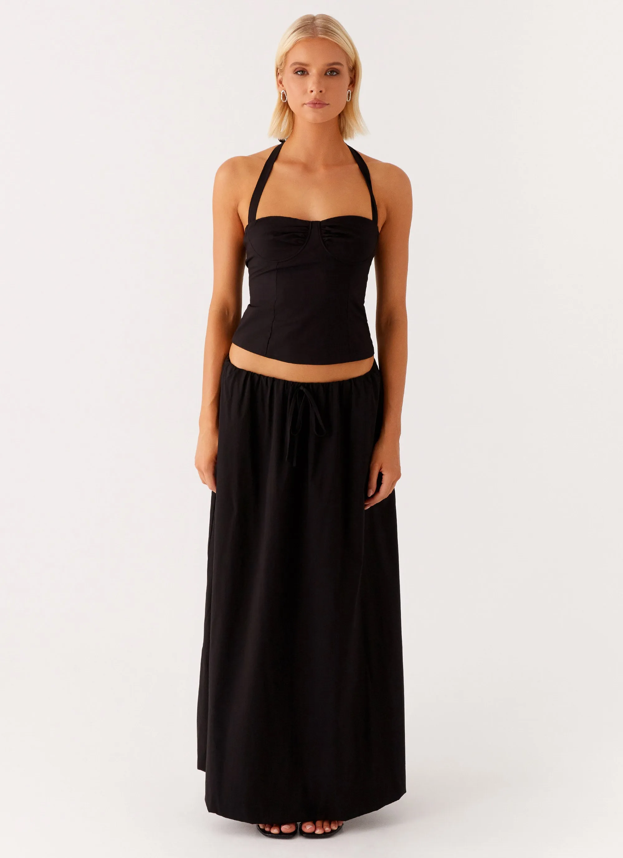 Weekend Style Cheryl Maxi Skirt - Black
