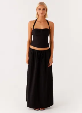 Weekend Style Cheryl Maxi Skirt - Black