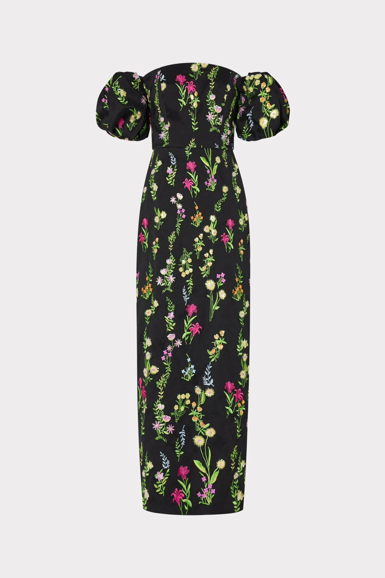 Nira Bloom Embroidery Off The Shoulder Dress Clean Lines