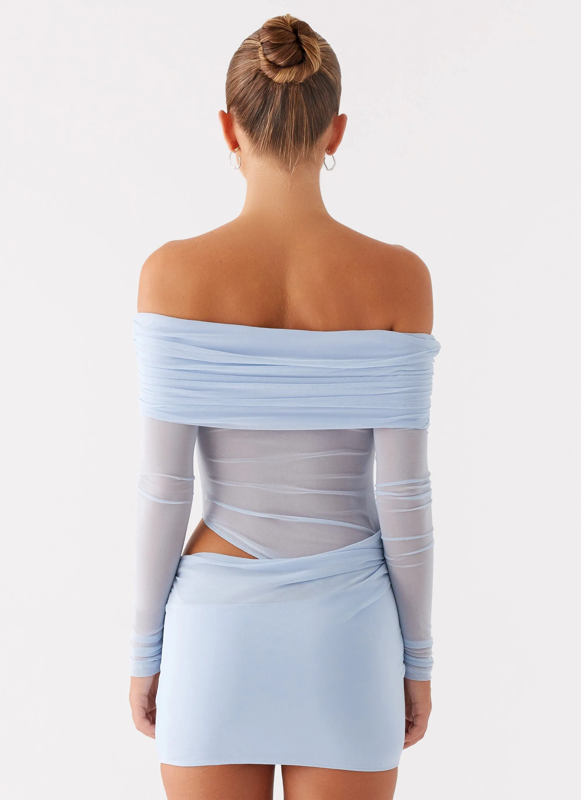 No Doubt Mini Dress - Blue Satin-Edge Cruise-Wear