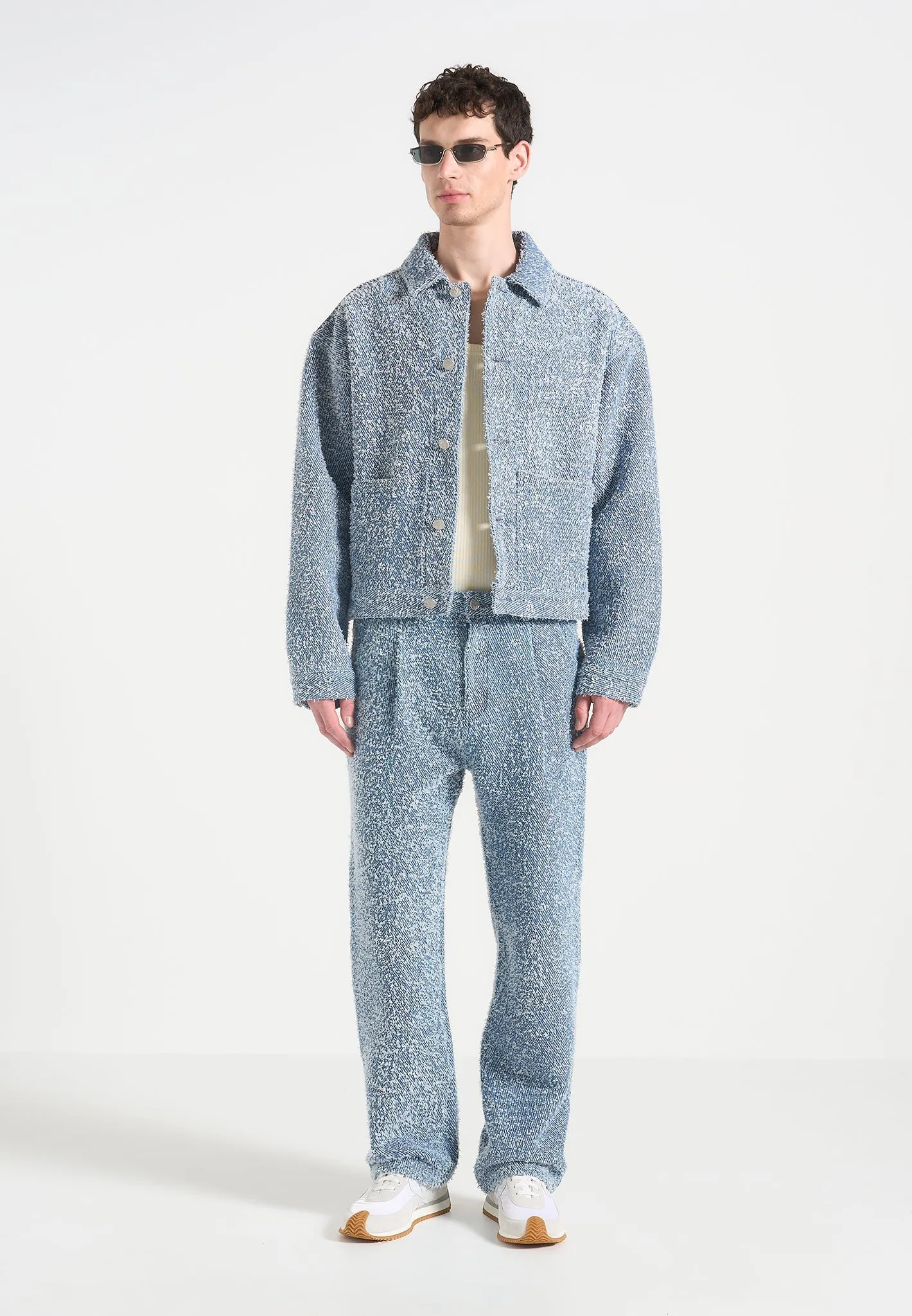 Arnault - Boucle Pleated Jeans - Blue City Walk Smooth