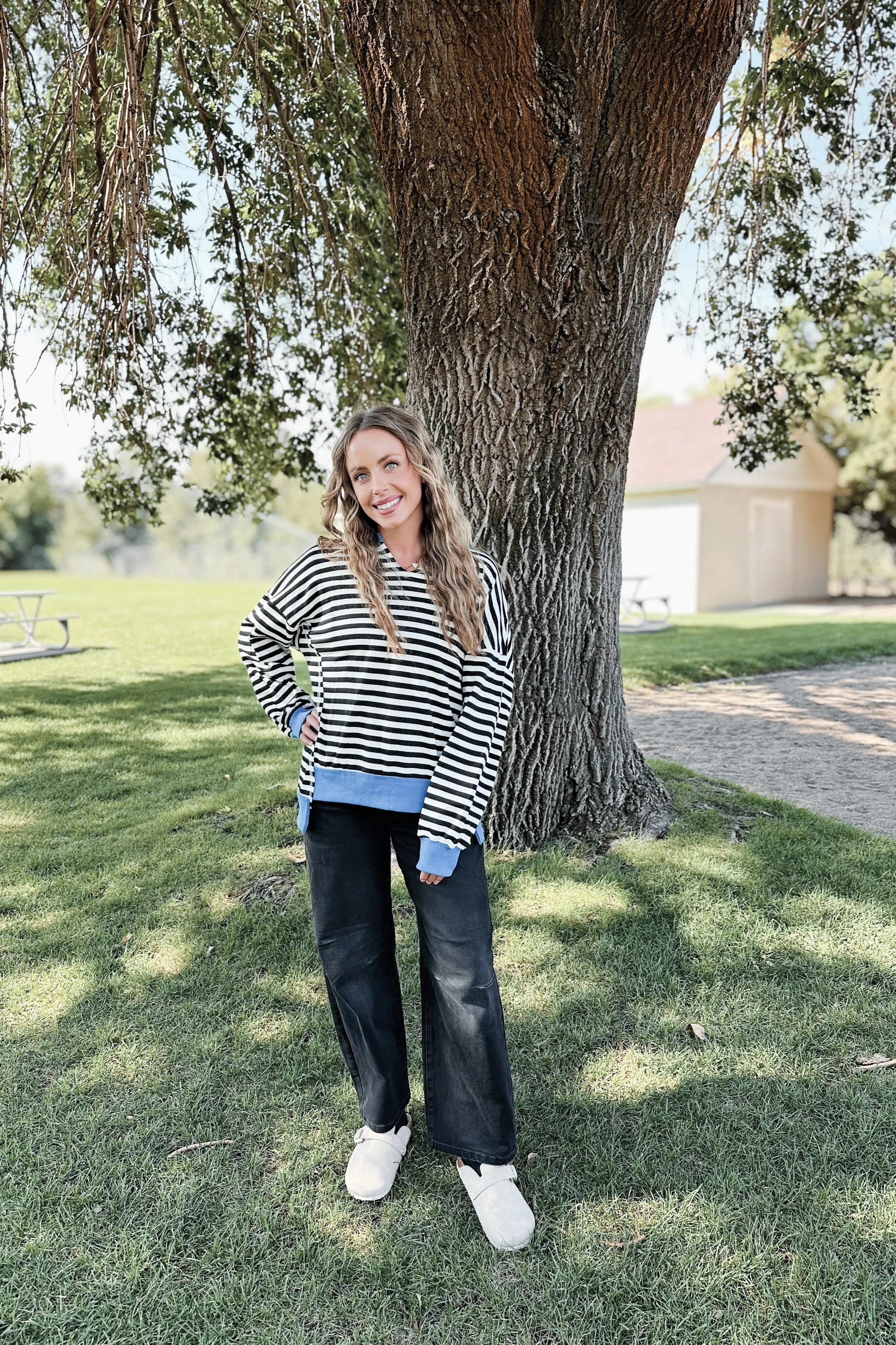 Out Of Line Pullover Recycled Material Blend