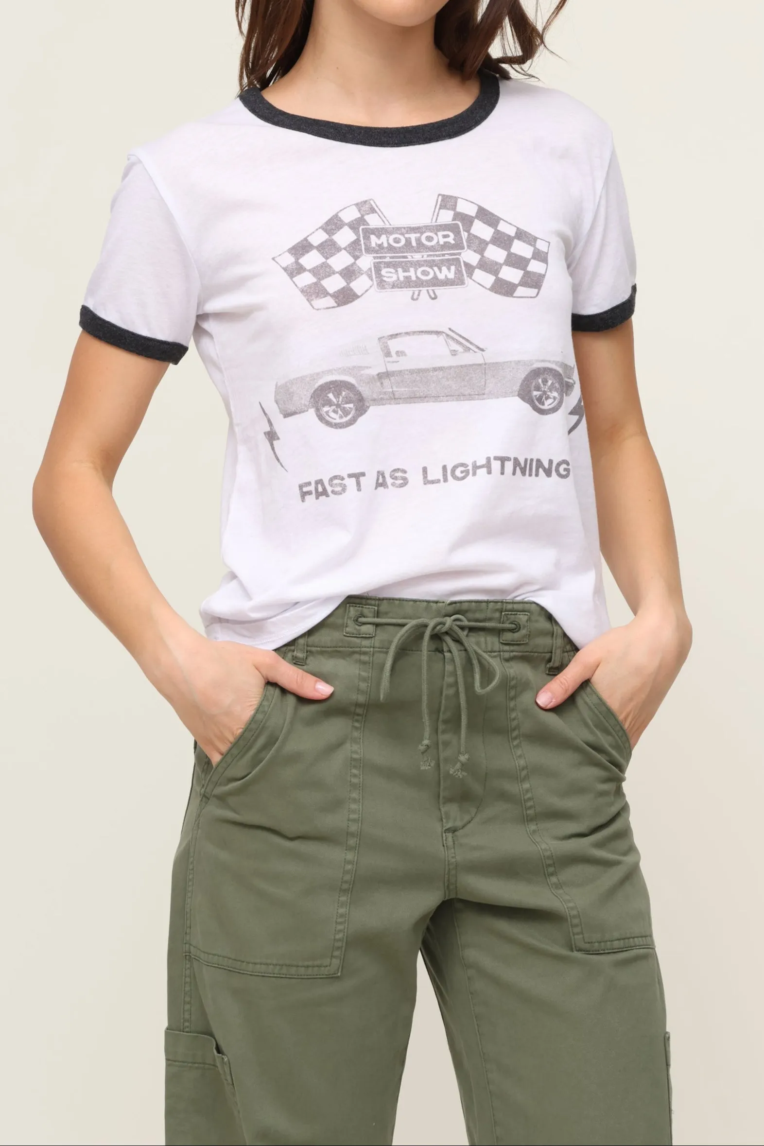 Lightning Moto Show Tee Stylish Dress Ventilated Back Panels