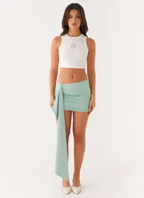Adalyn Mini Skirt - Mint Tailored Cut Timeless Touch