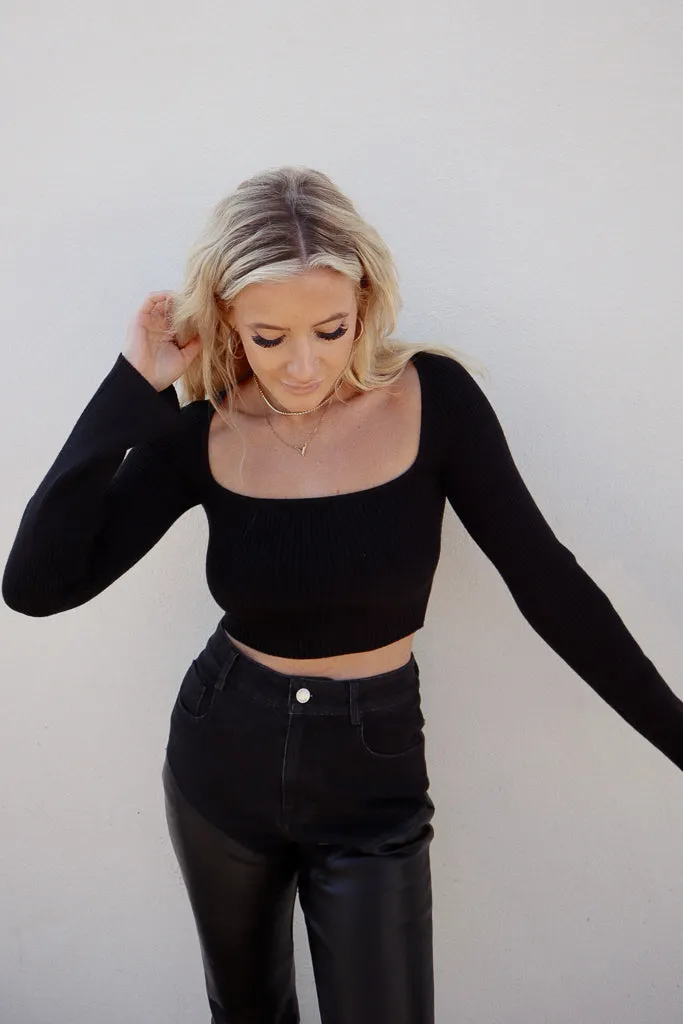 Mia Square Neck Long Sleeve Antistatic DoubleStitching