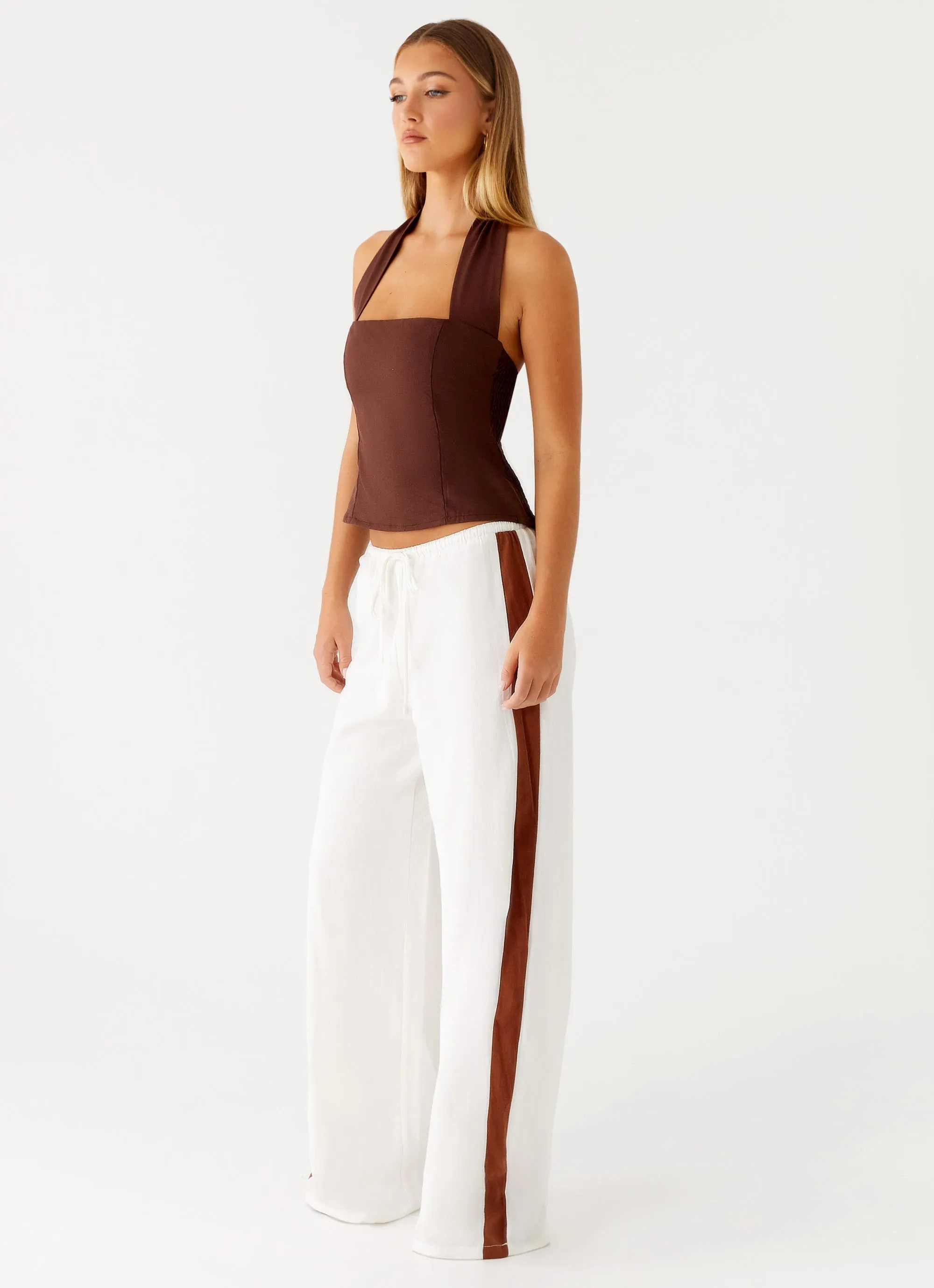 Dressy look Dalida Linen Pants - Ivory