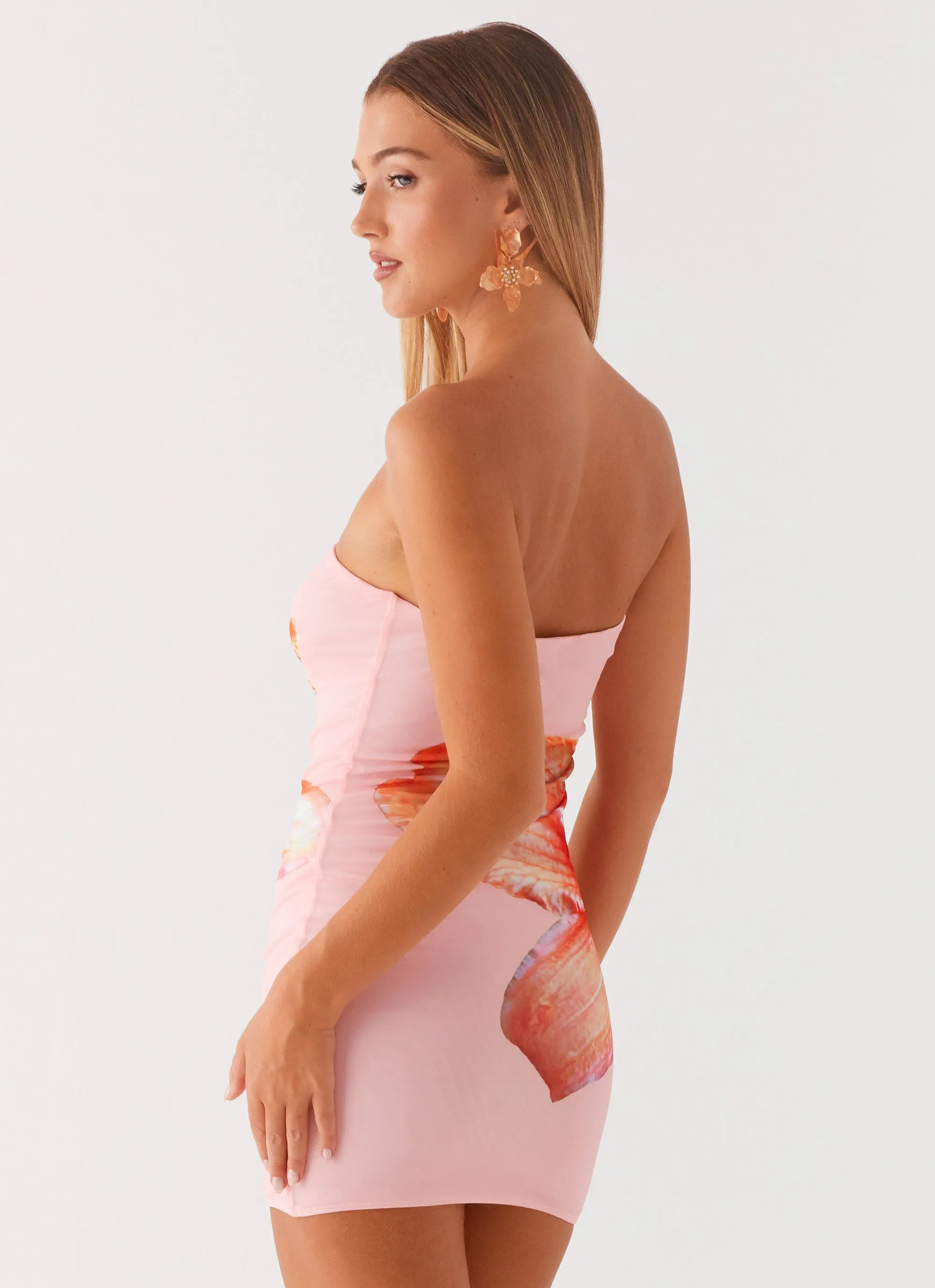 Full Bloom Mini Dress - Pink Mini length