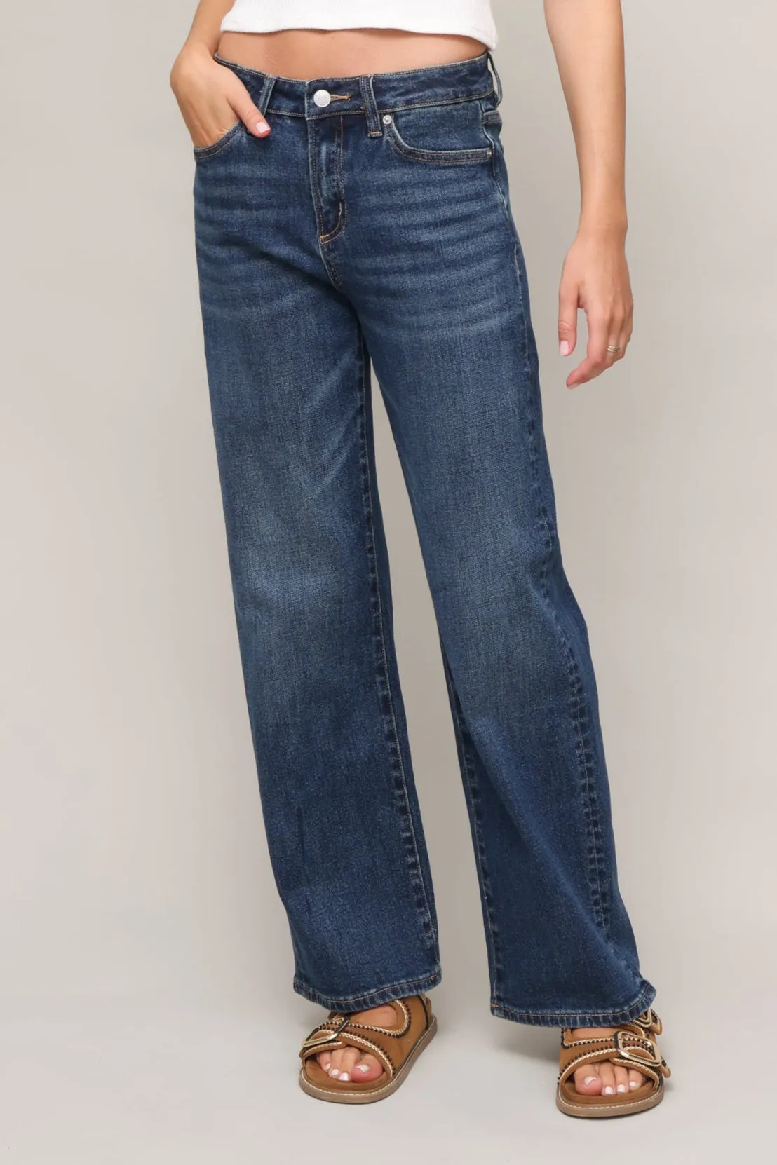 High Rise Loose Fit Straight Casual Cool Minimalist Adult Fashion