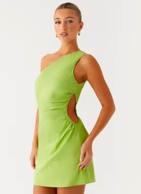 Relaxed Style Wear LeiLei Mini Dress - Lime