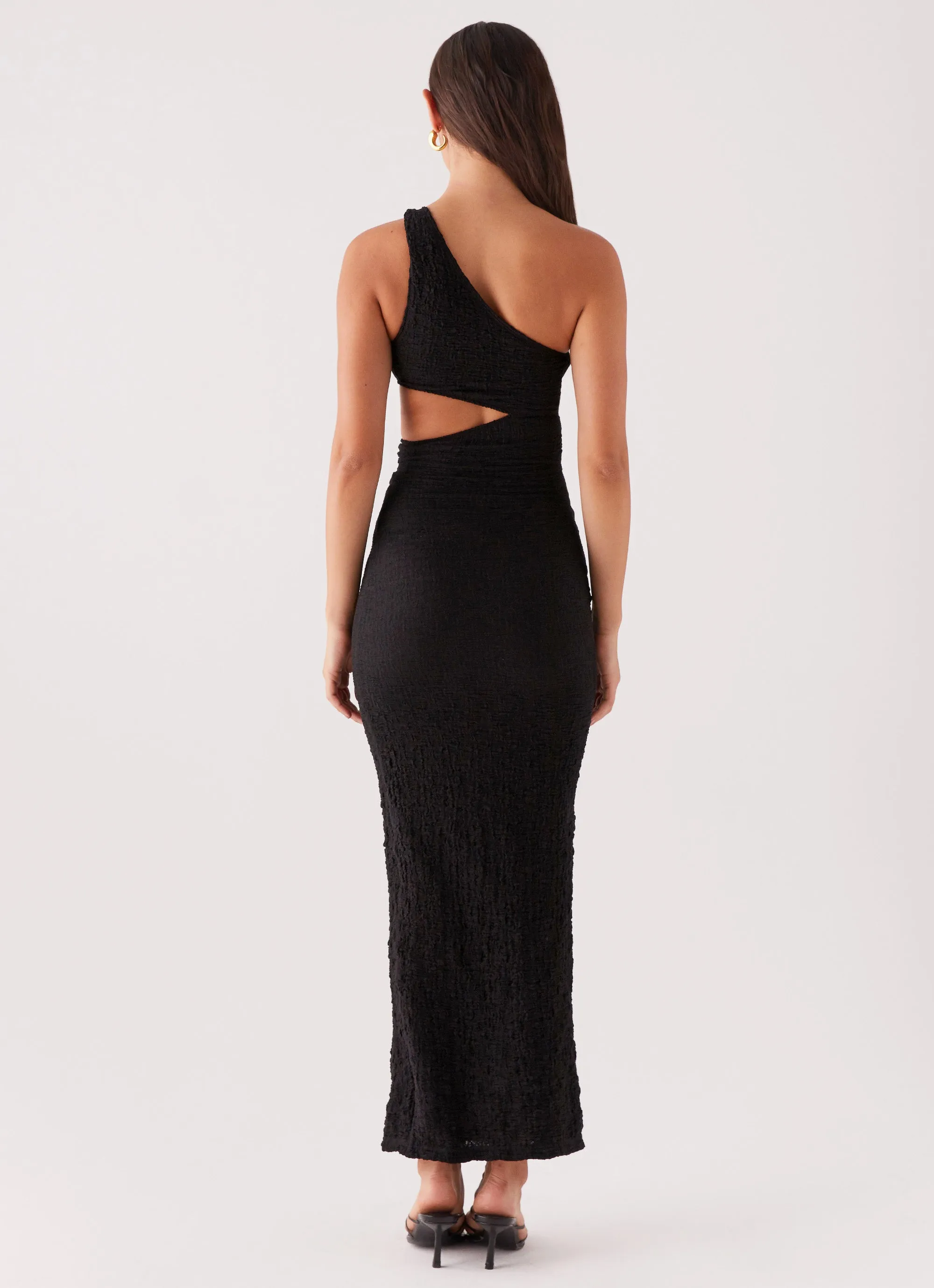 Minimal Tone Neat Stitch North Haven Maxi Dress - Black