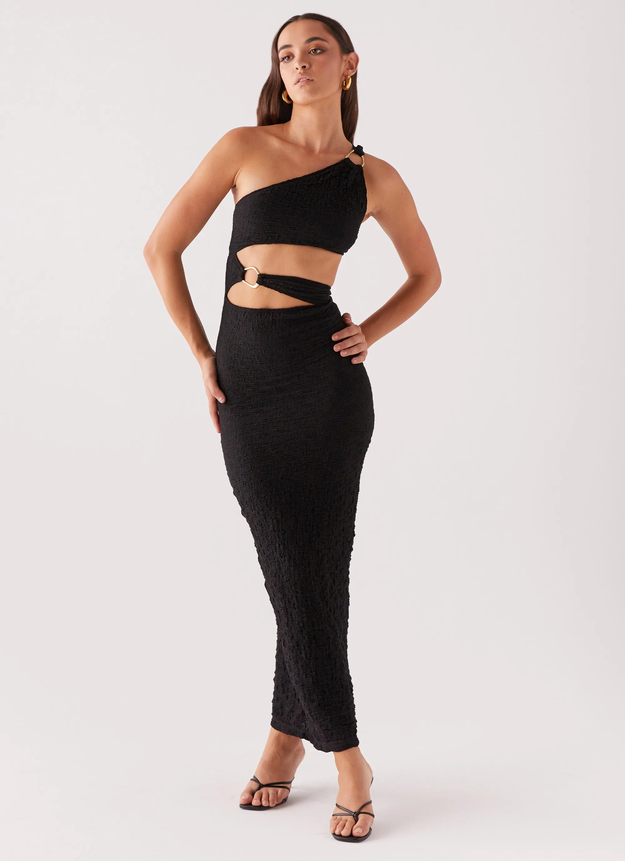 North Haven Maxi Dress - Black Crystal-Detail