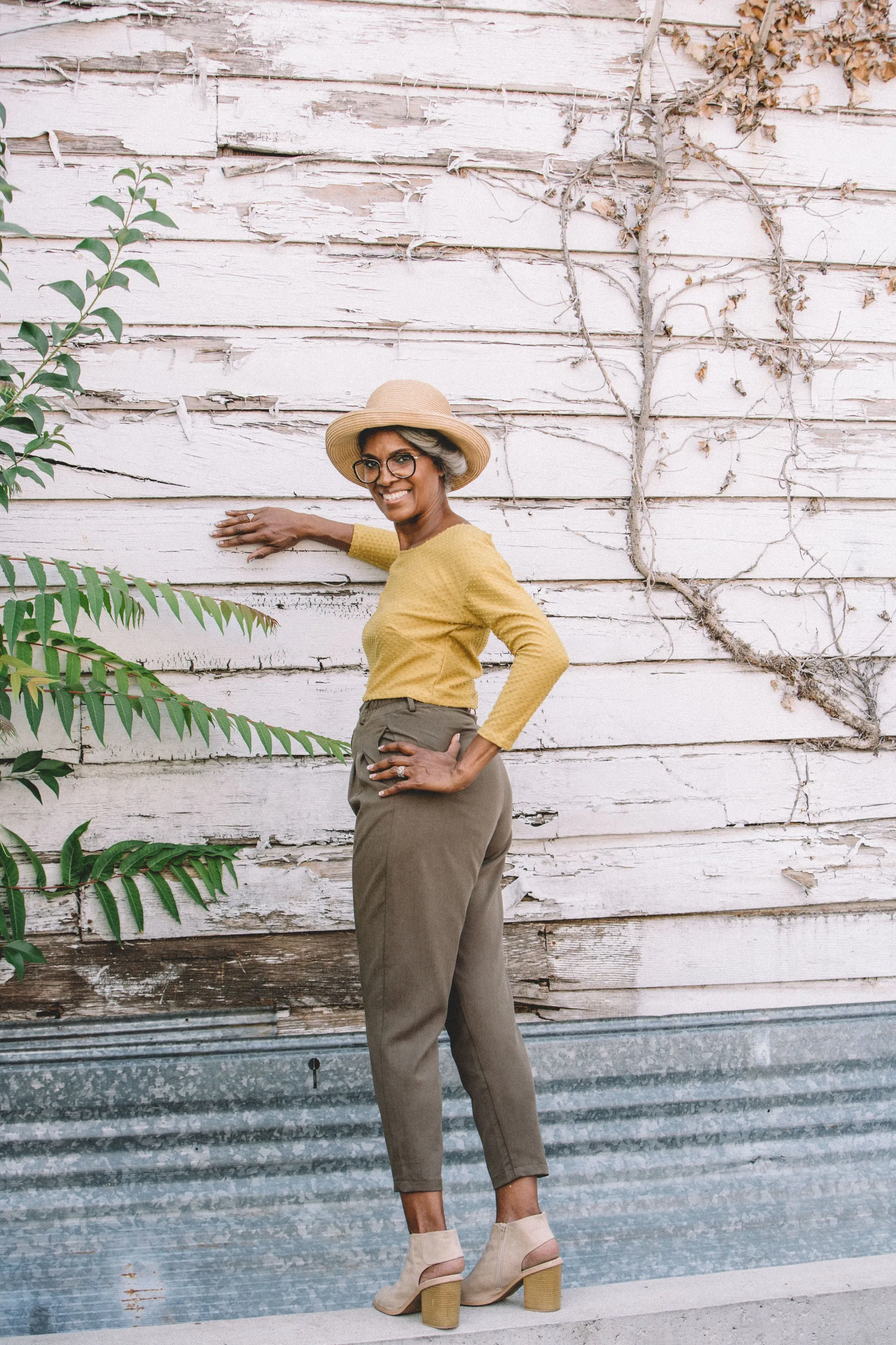 Lightweight Design Shelby Crop Top in Dotted Dijon