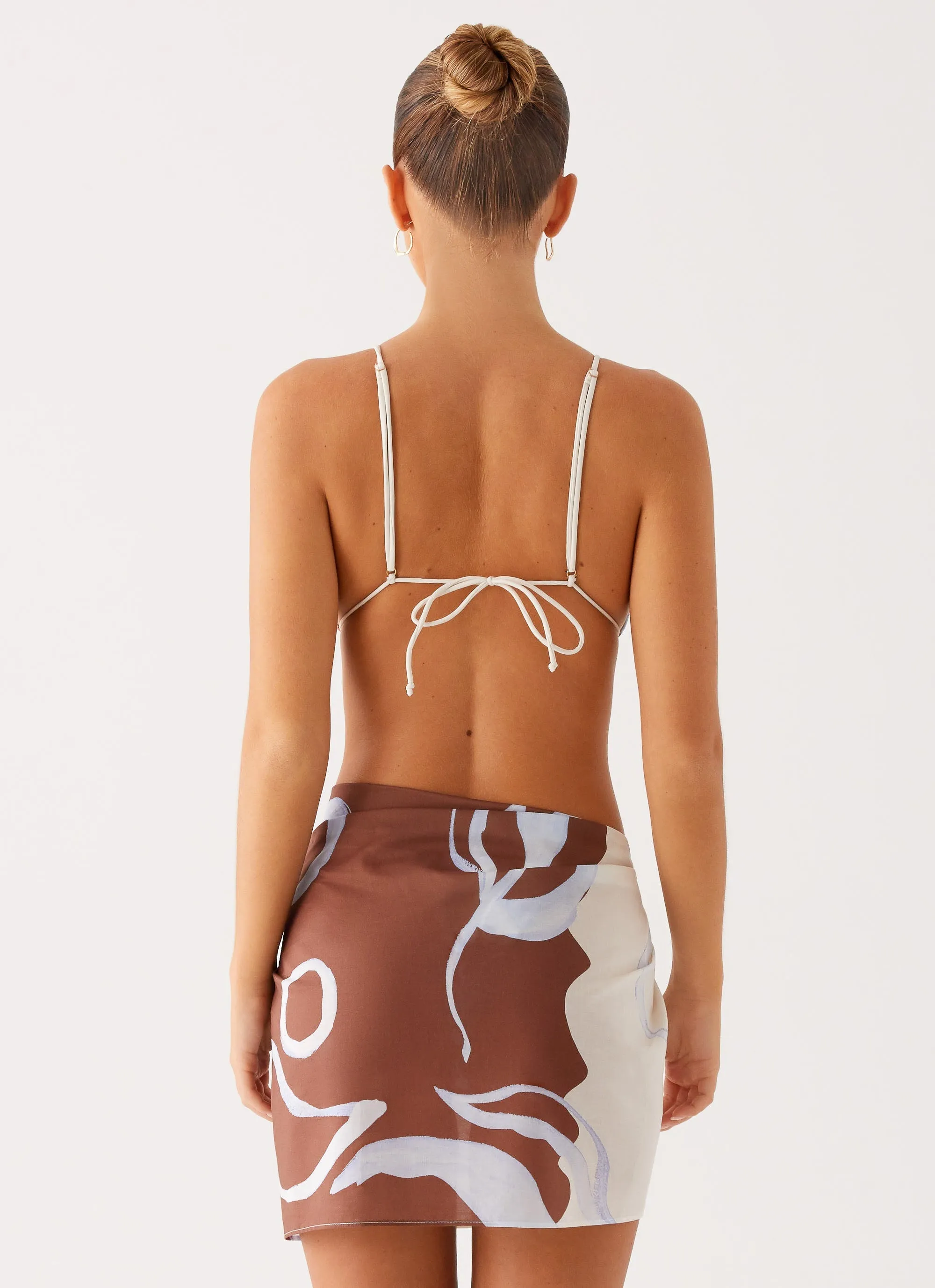 Non Slip Grippers Ultra Light Fabric Ocean Is Calling Mini Sarong - Bloom Wave Print