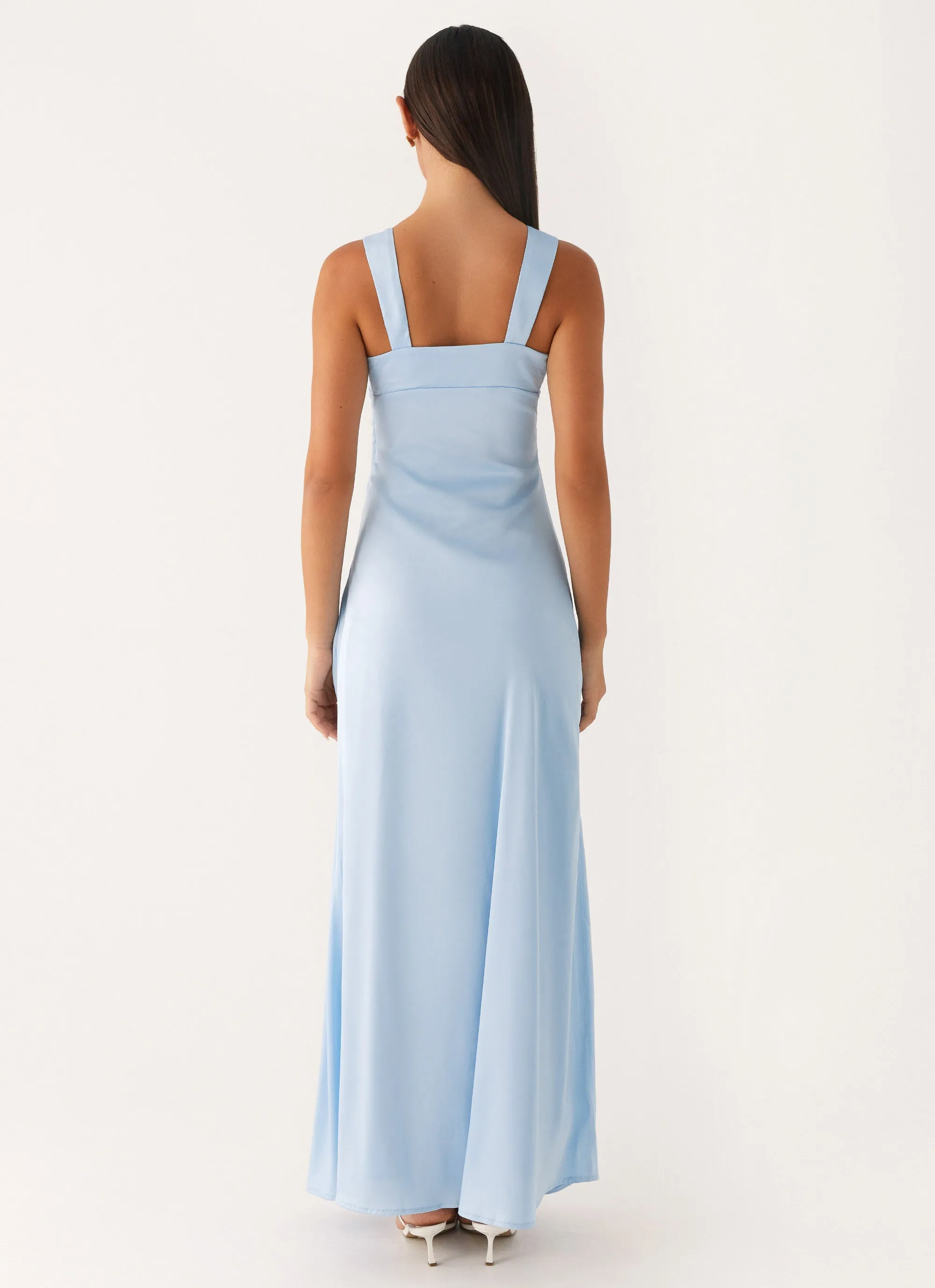 Event Favorite Odette Satin Maxi Dress - Blue