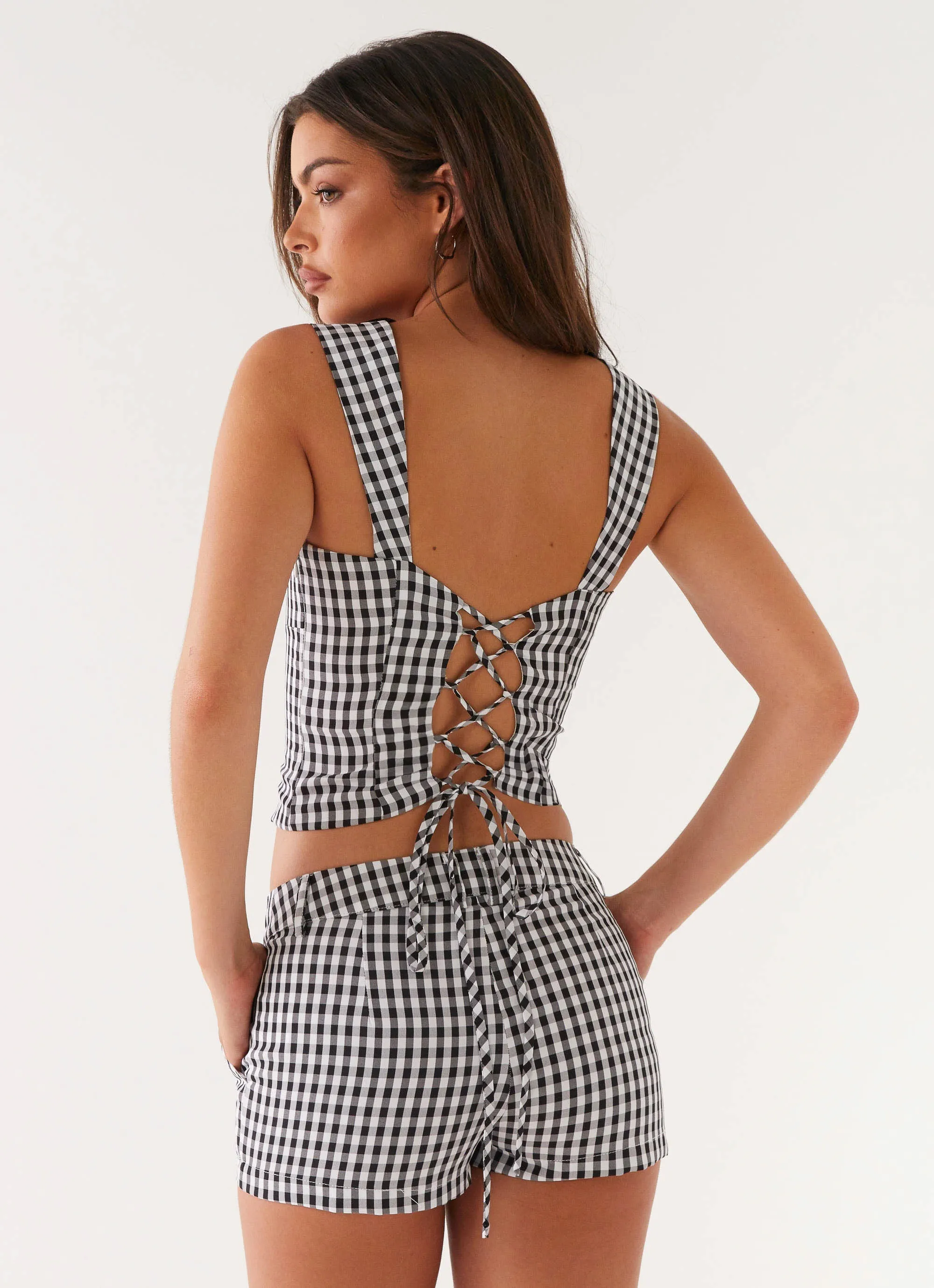 PortableOption Clayton Top - Black Gingham