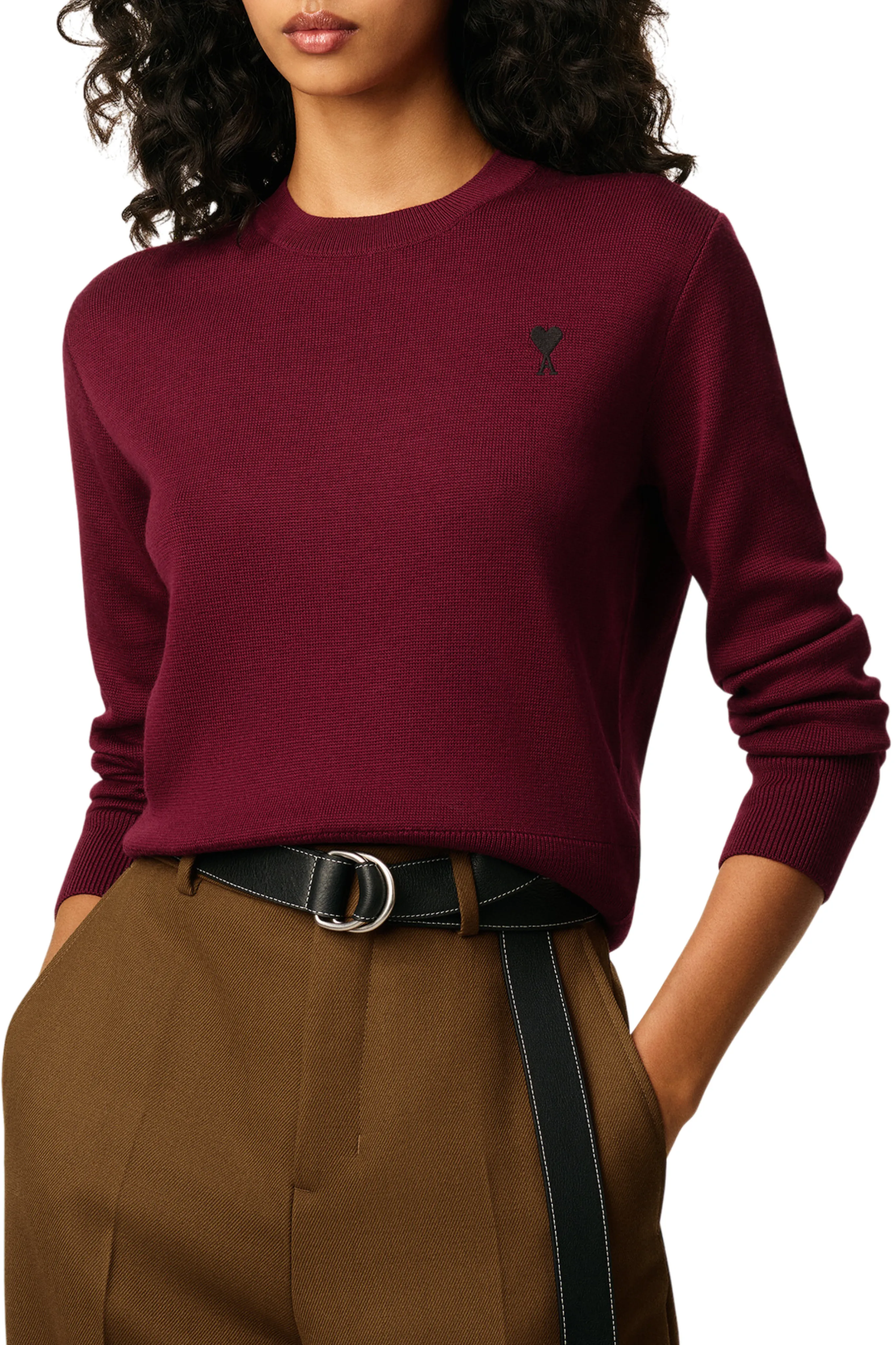 Drop Shoulder Ami De Coeur Crewneck Sweater