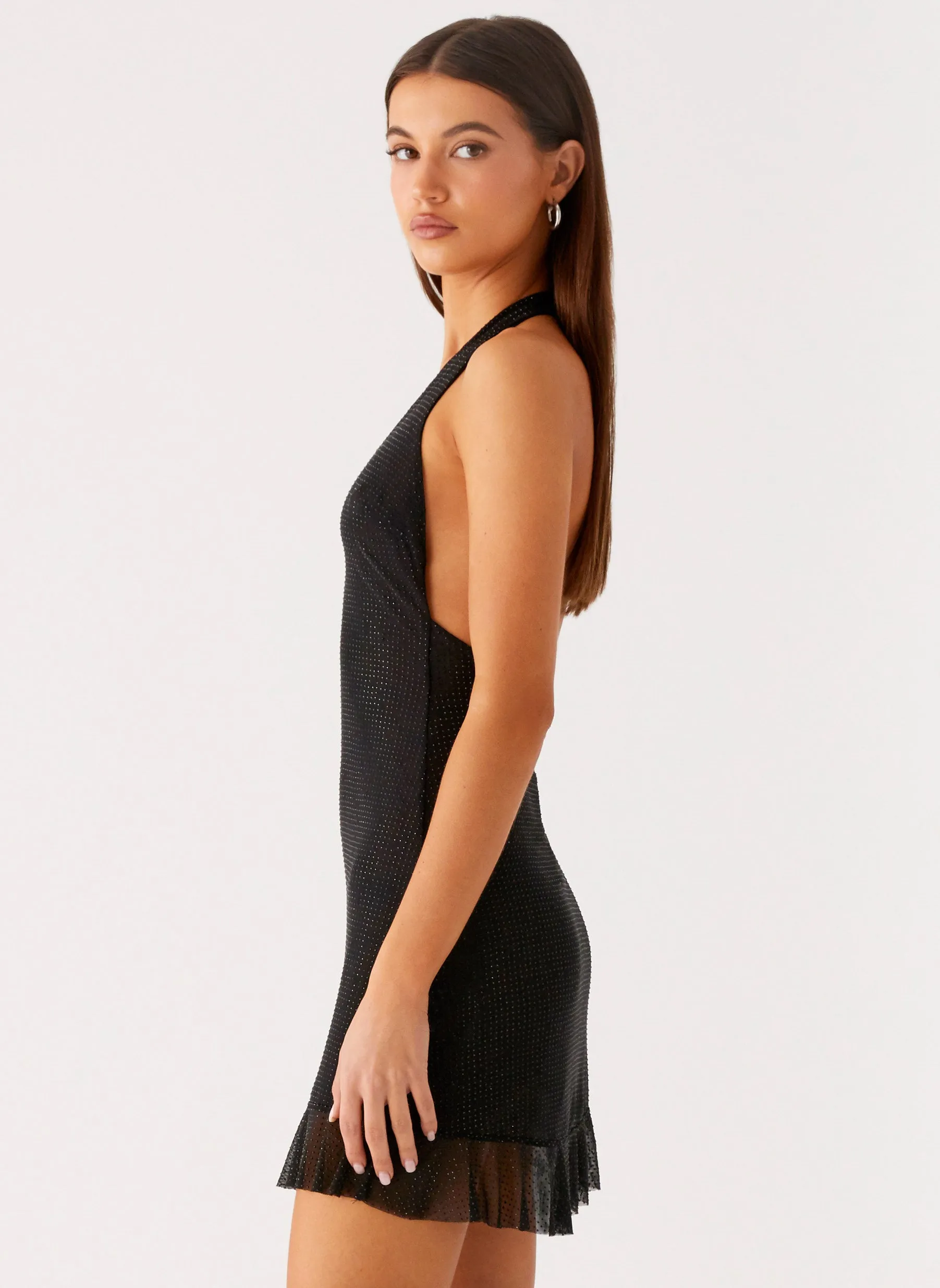 Odrella Sequin Mini Dress - Black Perfect Layer Classic Movement