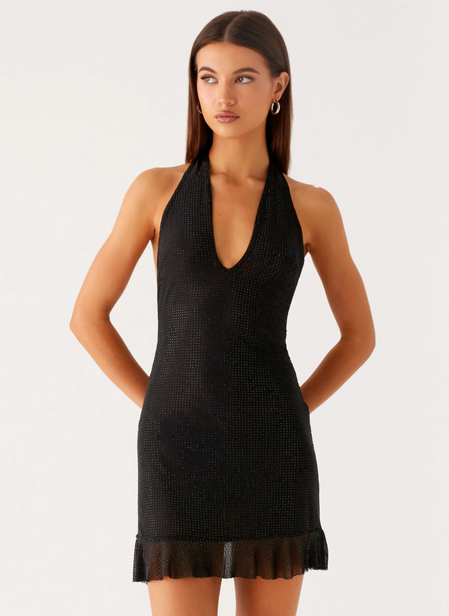 Refined Line Classic Grace Odrella Sequin Mini Dress - Black