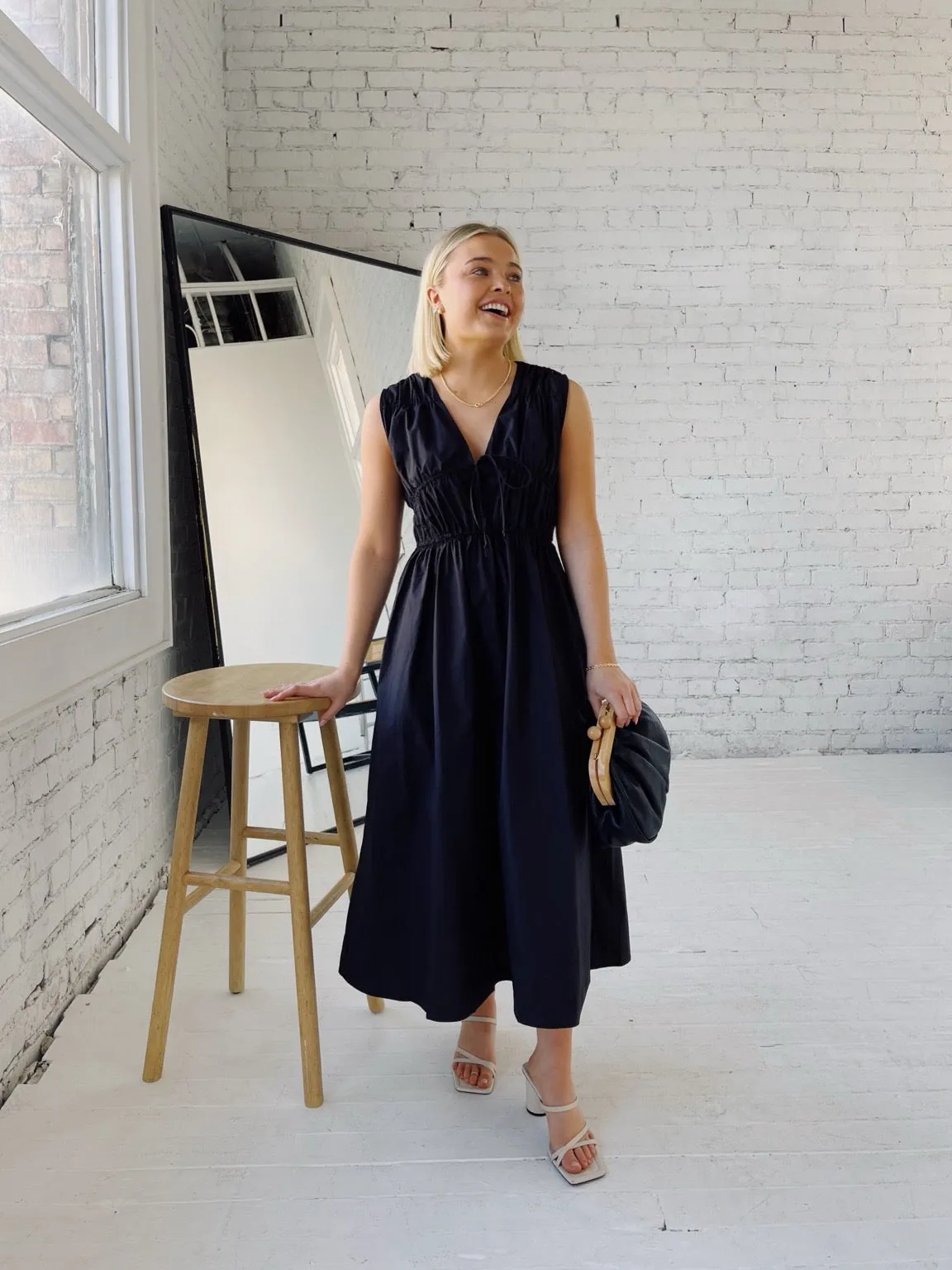 Bisette Smocked Dress Perfect Layer Modern Aesthetic