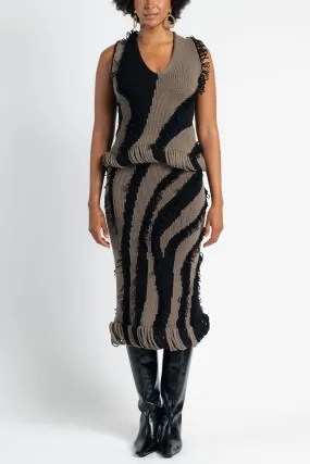 Exclusive Roaring Fringe Skirt in Black Hand Stitched Chic Appeal