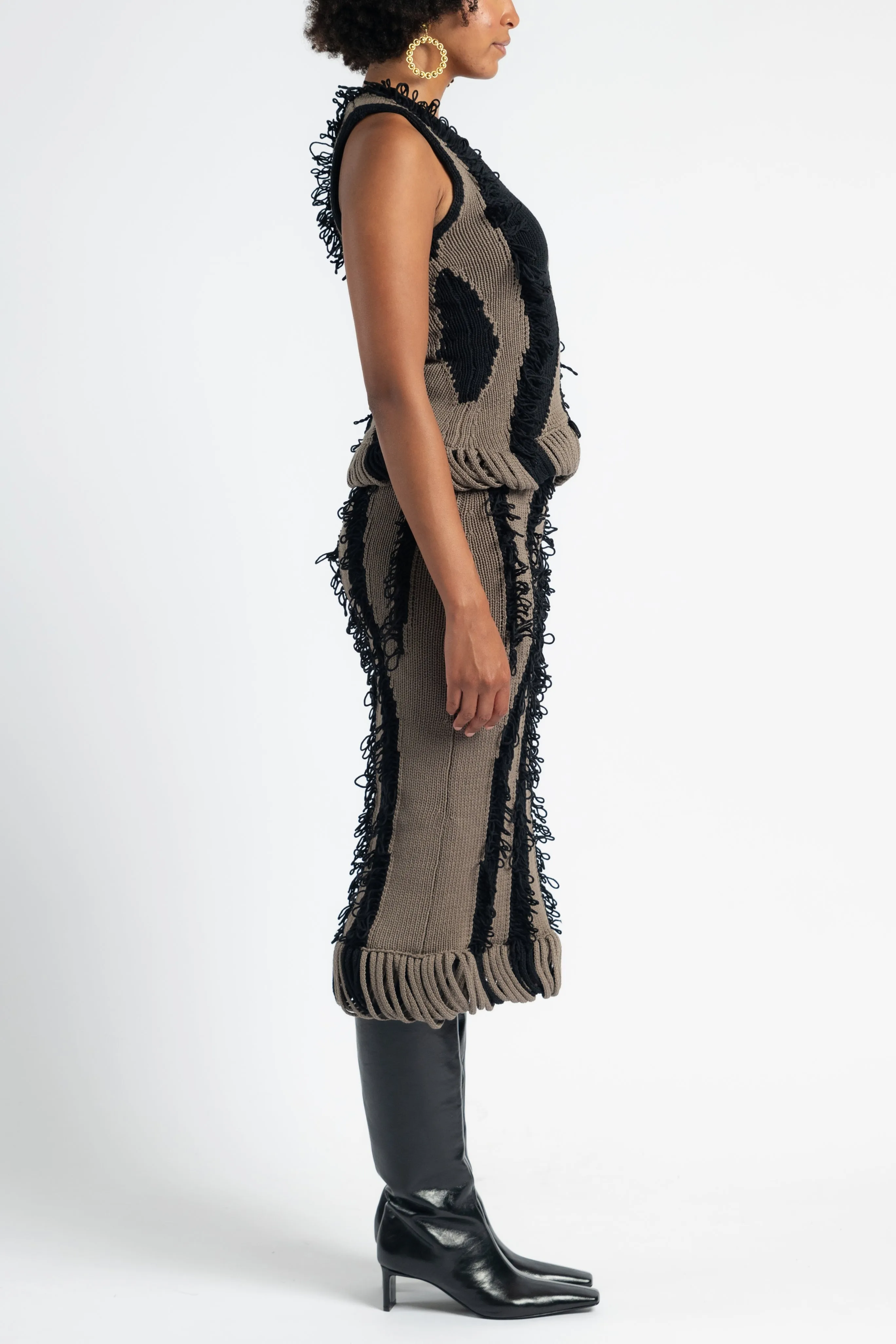 Exclusive Roaring Fringe Skirt in Black Mood Outfitboard