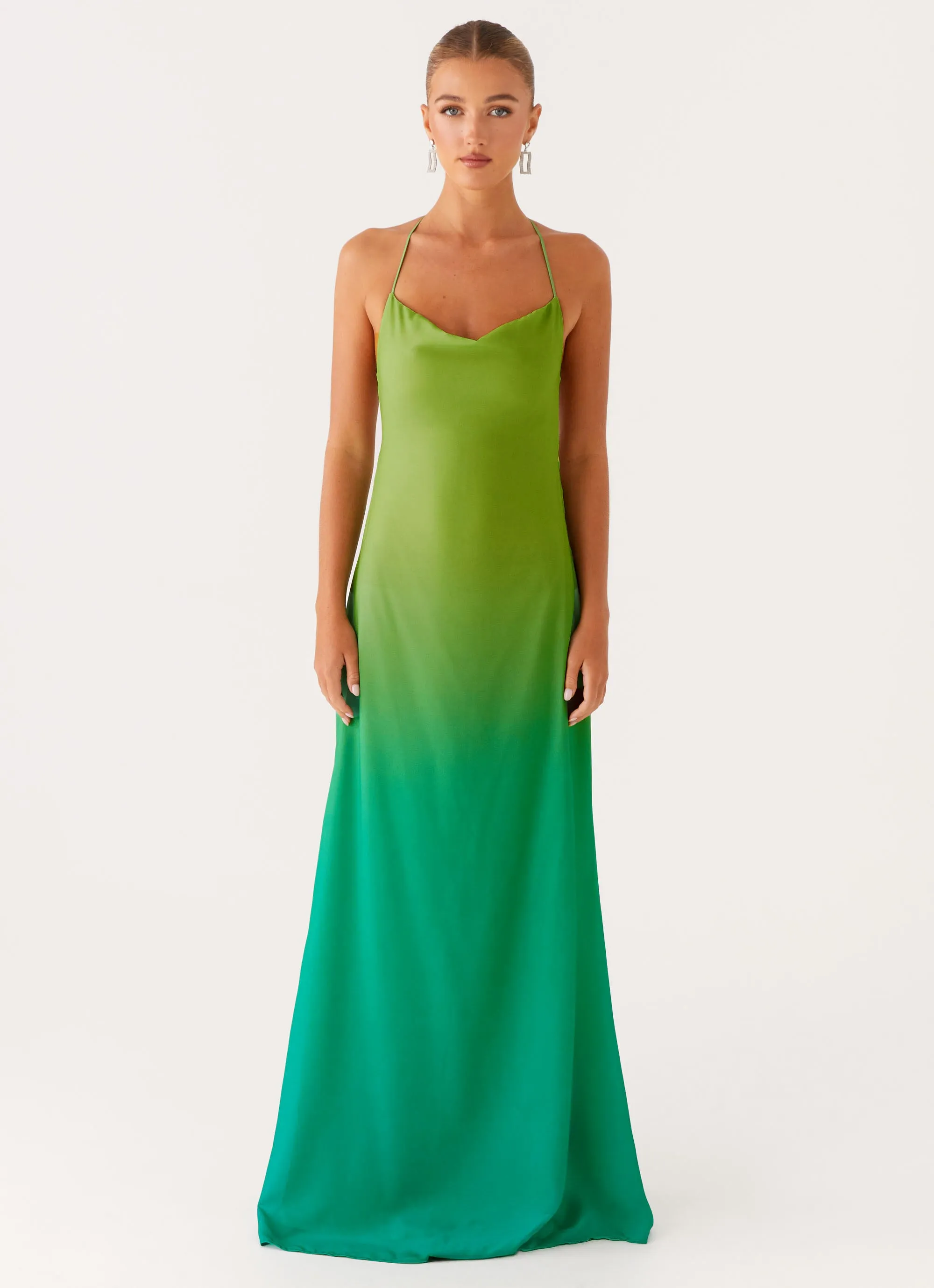 Opposites Attract Maxi Dress - Green Ombre Clean Vibe