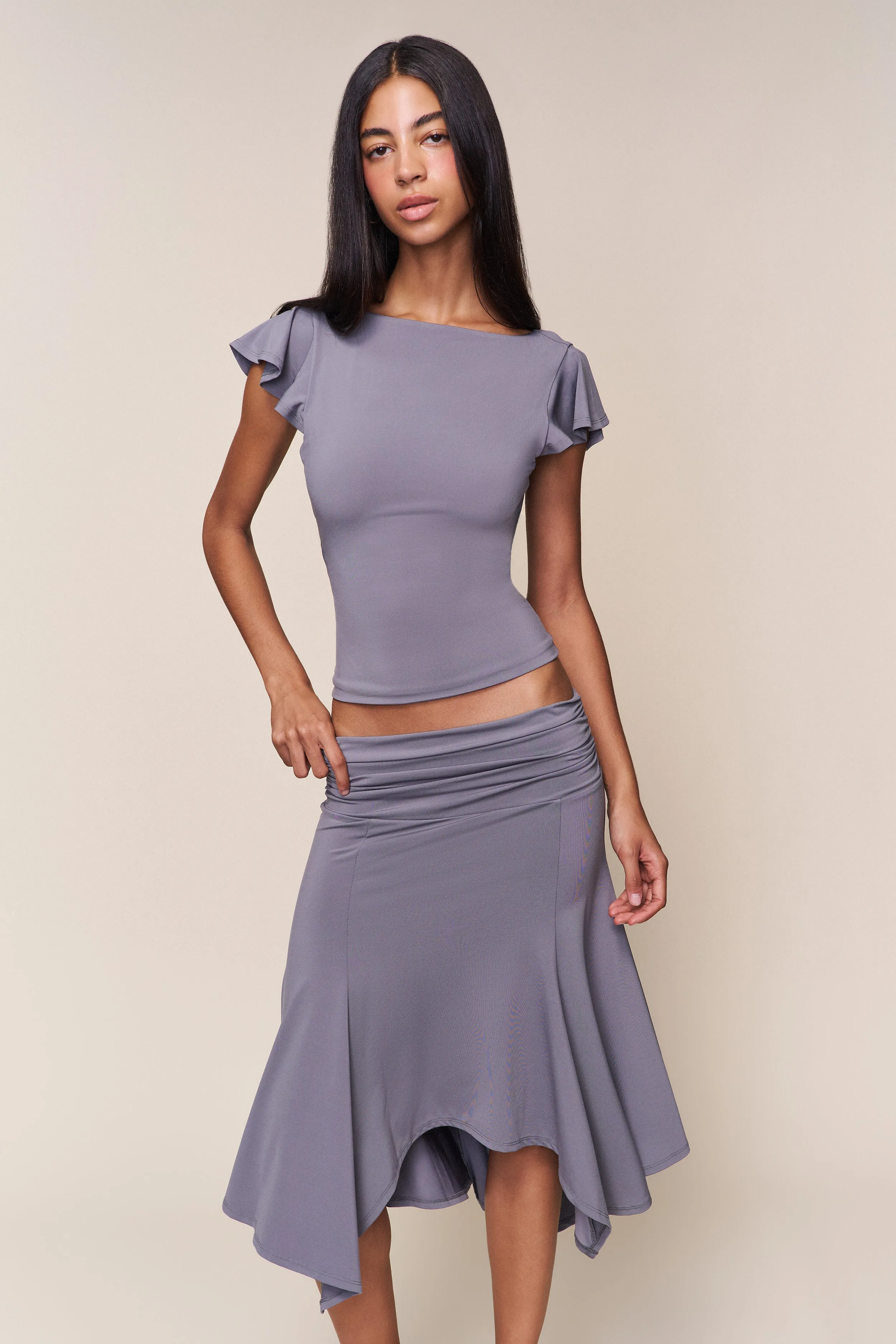 Soffiano Skirt Classic Fit Flexible Waistband