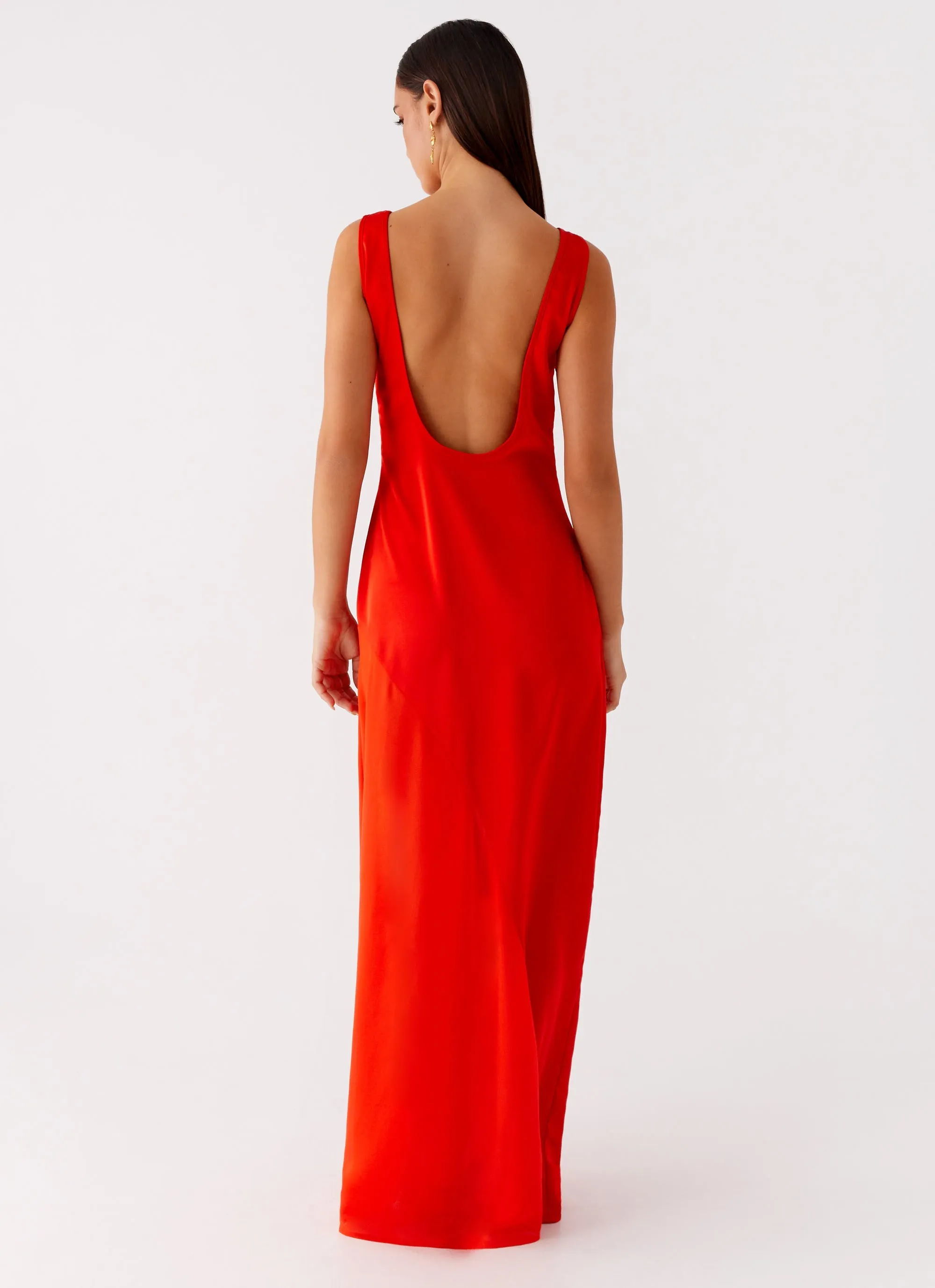 Blush Shade Ramiro Maxi Dress - Red