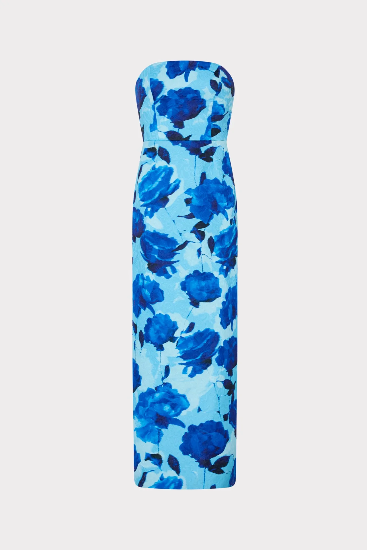 Orion Blurred Blossom Jacquard Dress Satin Touch