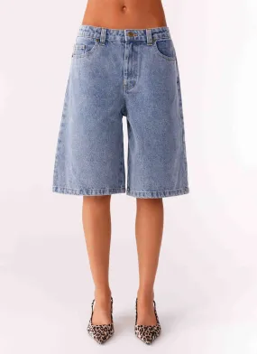 Orleans Denim Jorts - Blue Cross Ventilation Channels