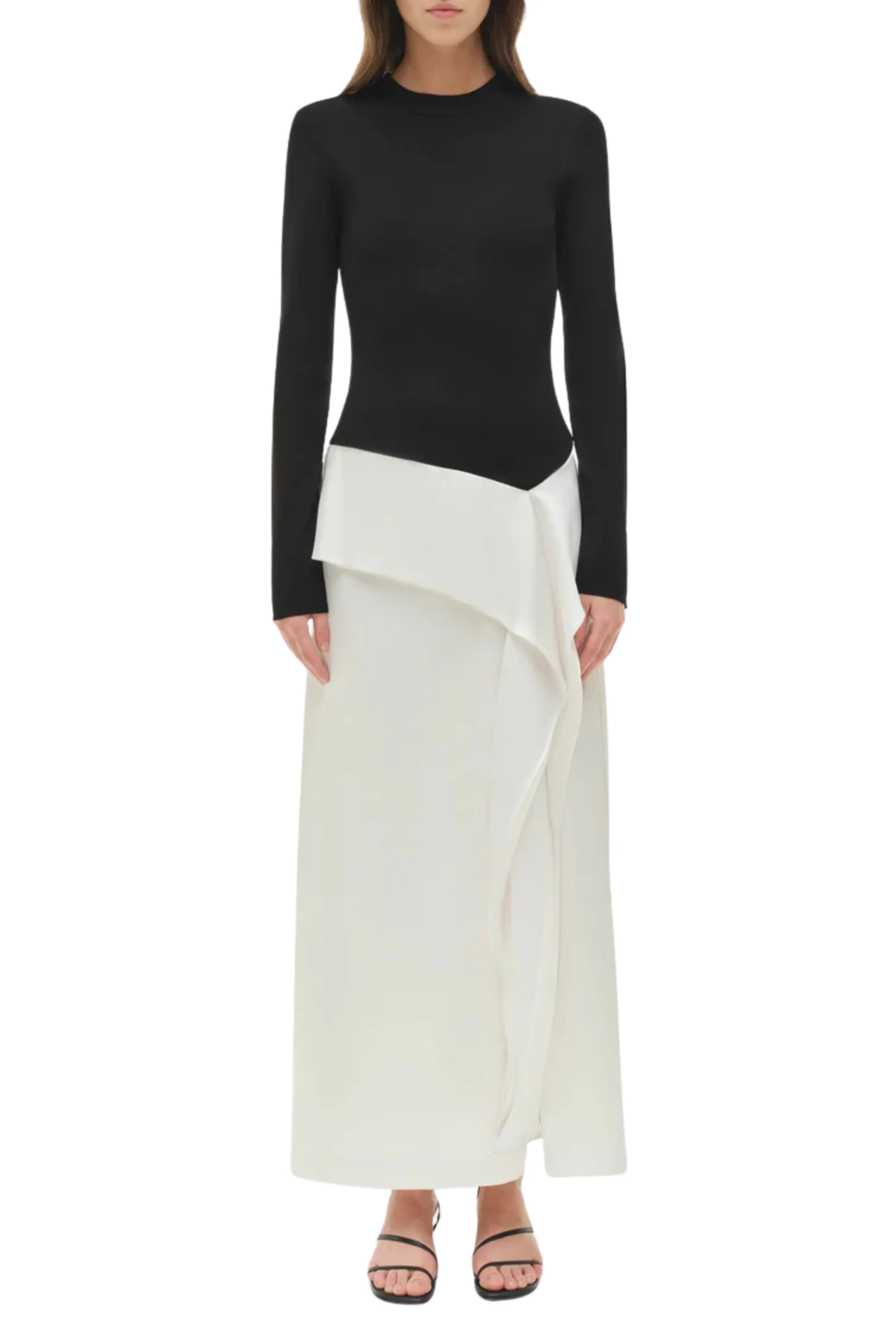 Ornella Knit Satin Midi Dress Special-Edition Relax Motion