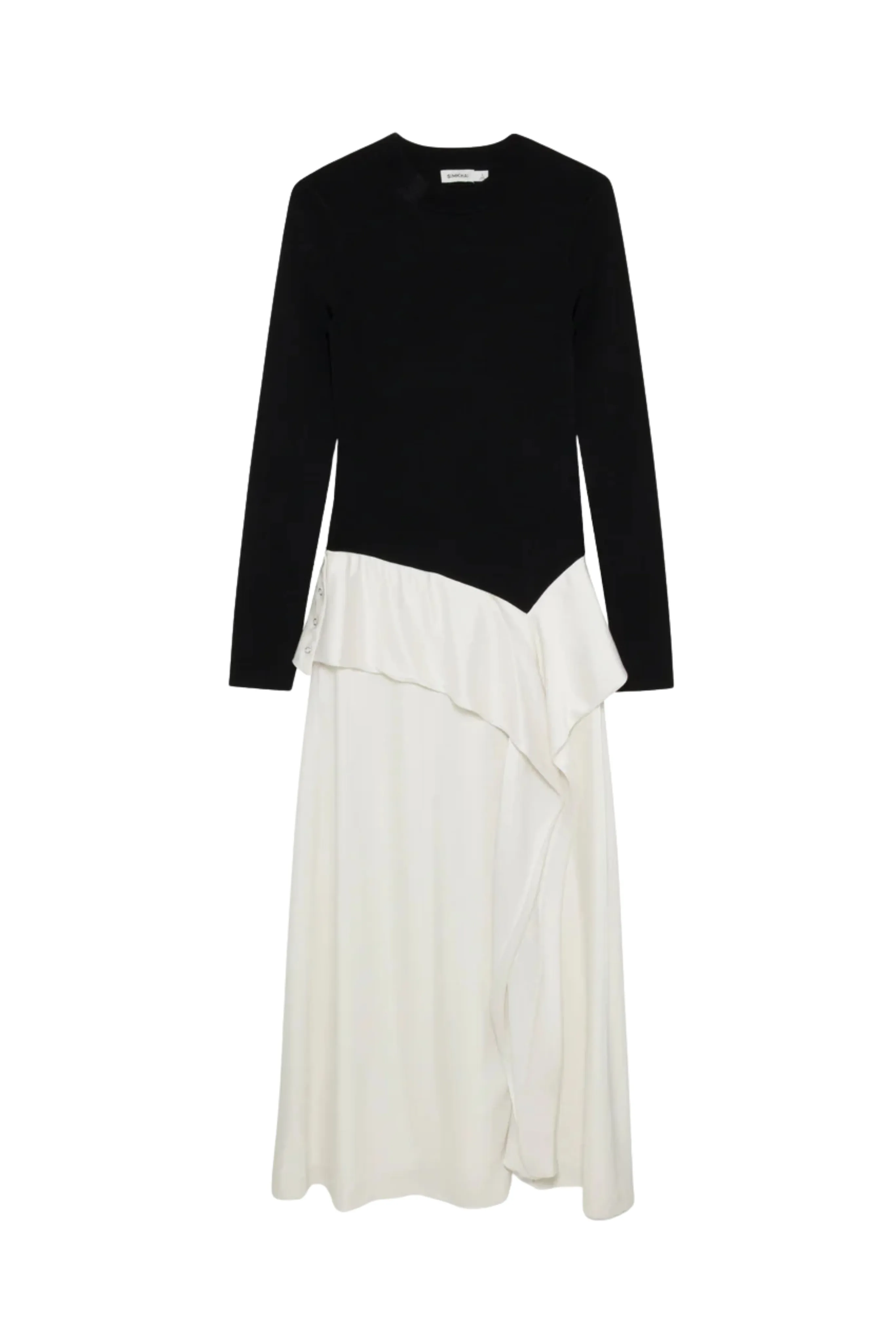 Ornella Knit Satin Midi Dress Wrinkle-Free-Finish Color Glow