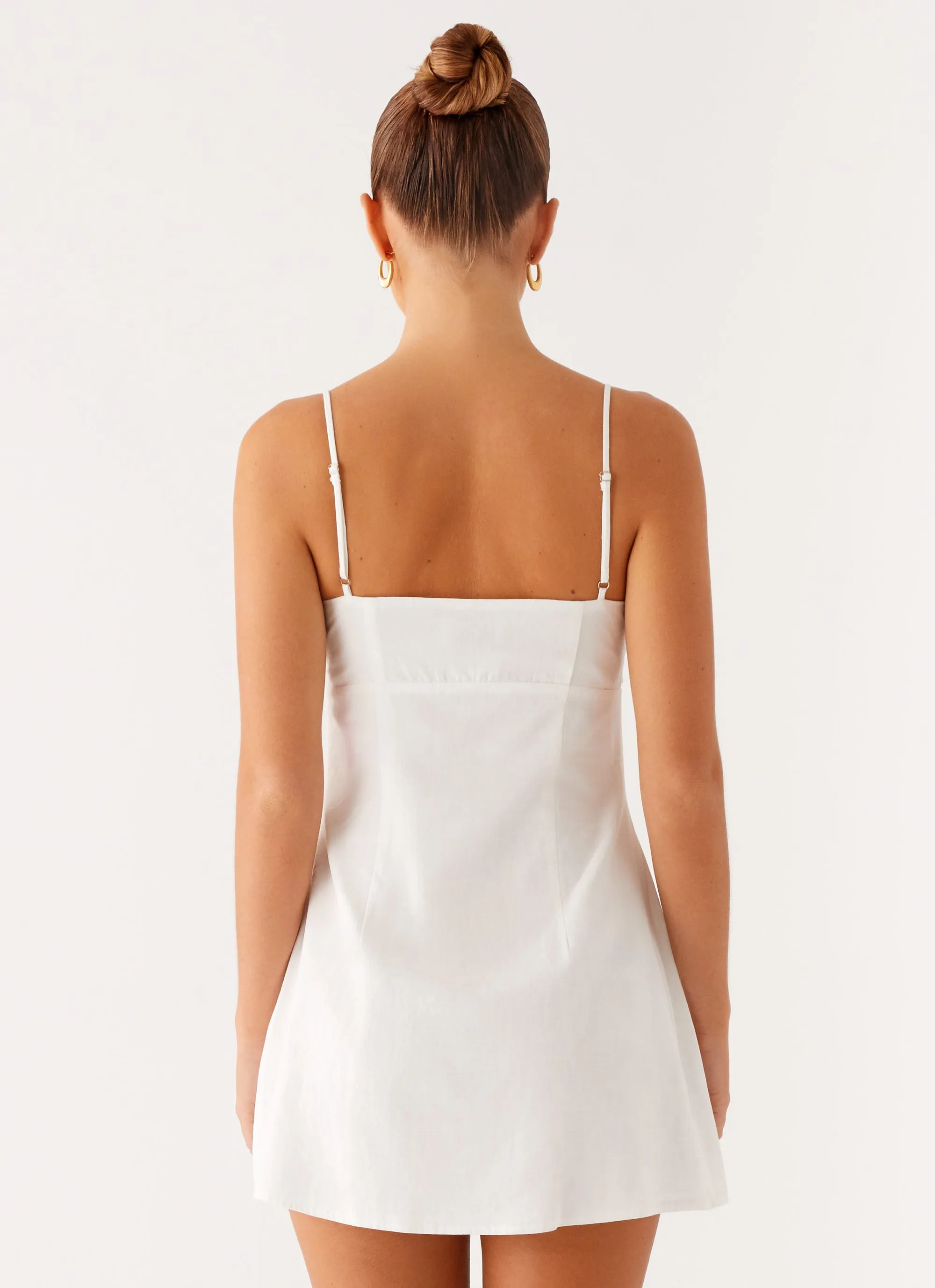 Orson Mini Dress - White Contrast Panel