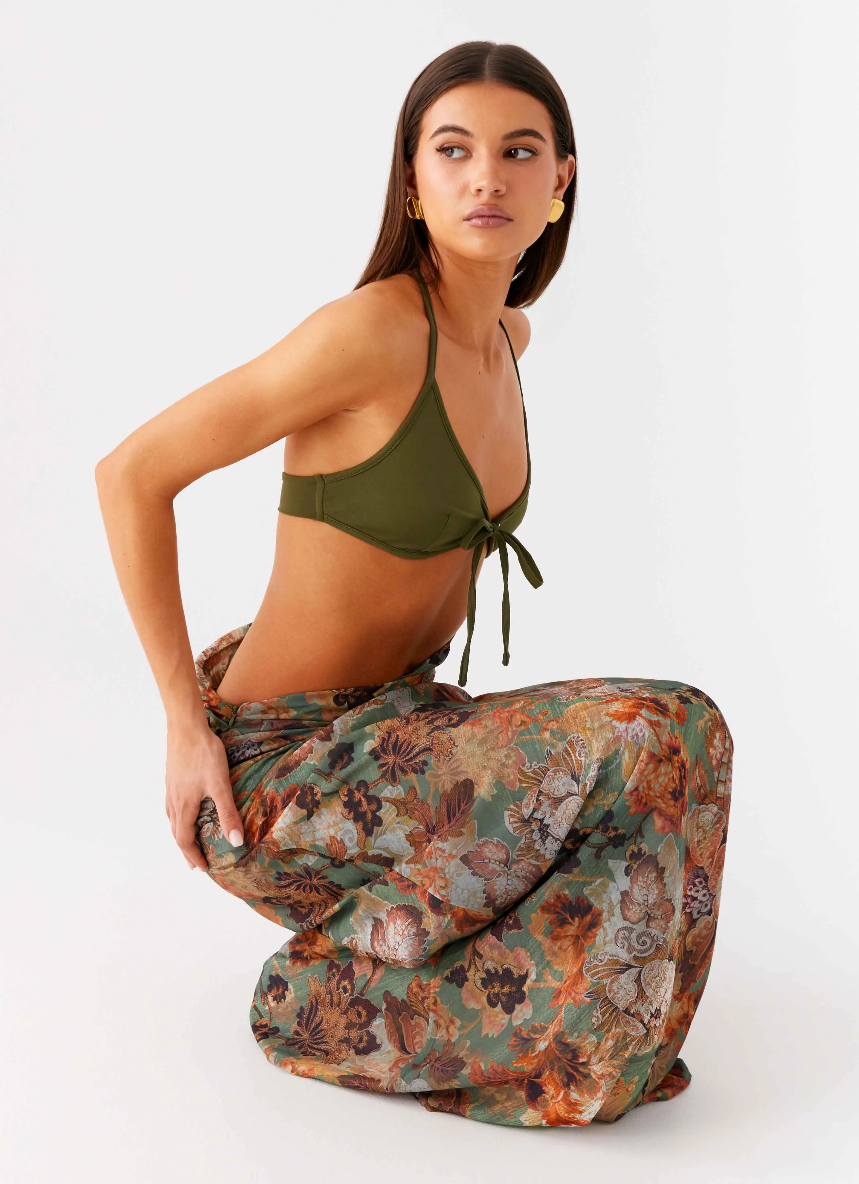 Flared shape Overgrown Maxi Dress - Vintage Blossom