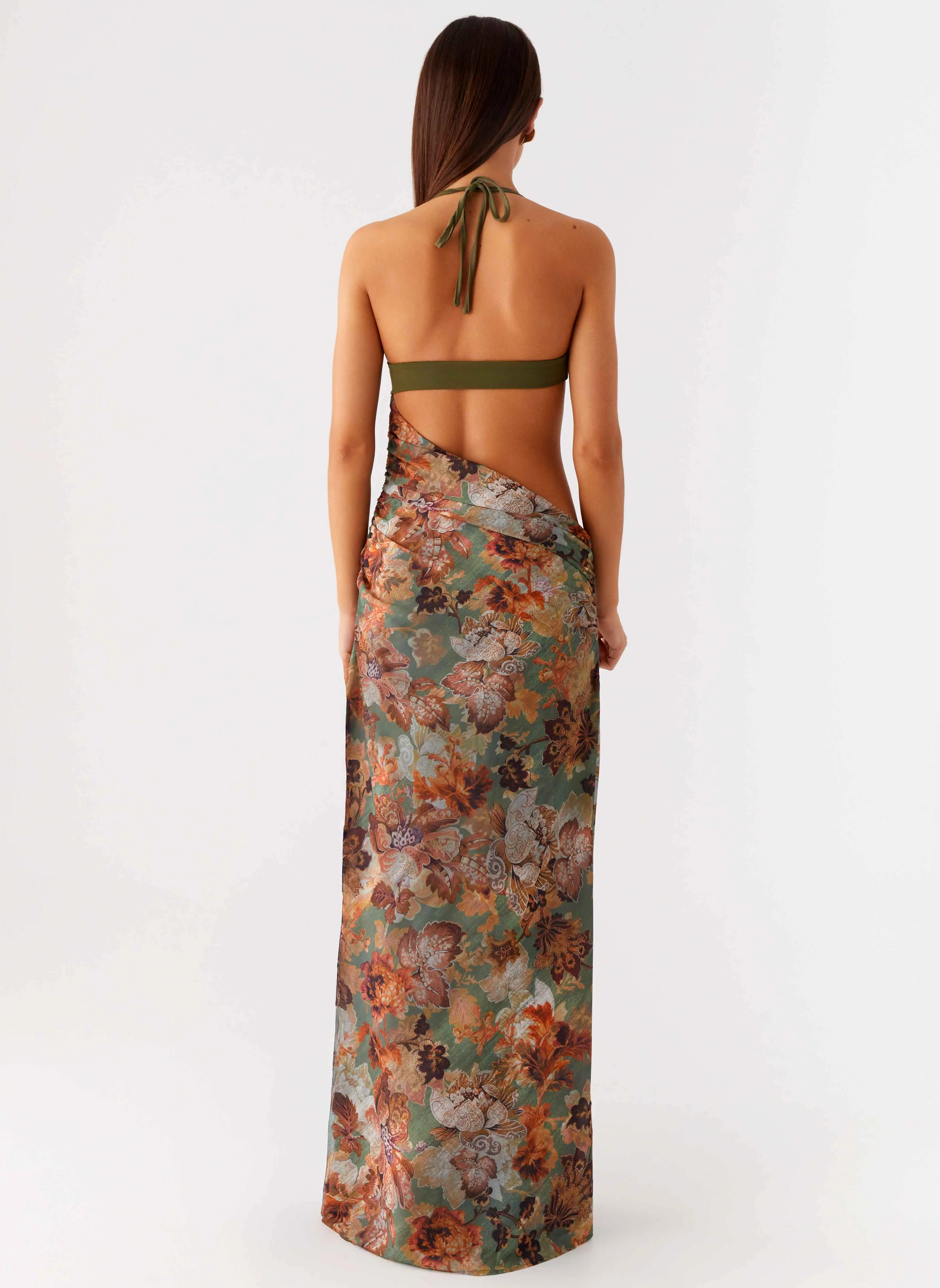 Cozy Mood Seasonal Style Overgrown Maxi Dress - Vintage Blossom